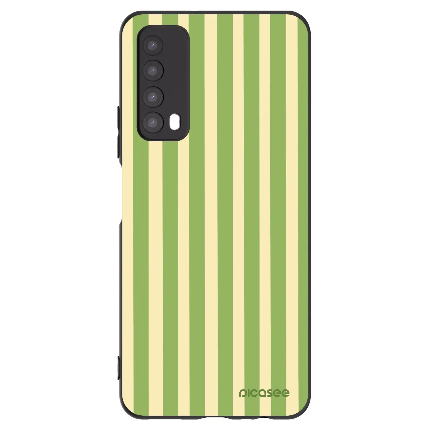Silikonový černý obal pro Huawei P Smart 2021 - Lines Matcha