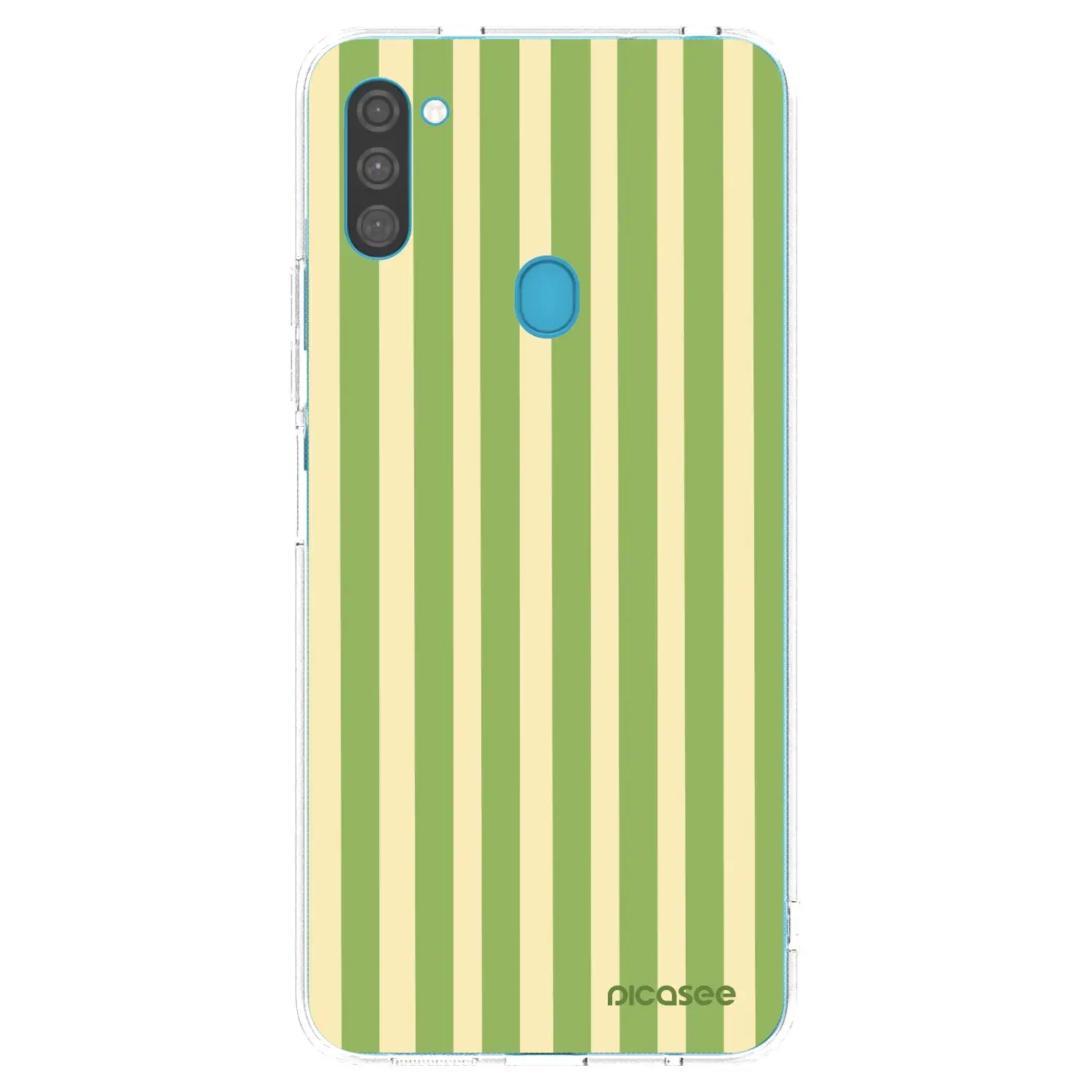 Silikonový průhledný obal pro Samsung Galaxy M11 - Lines Matcha
