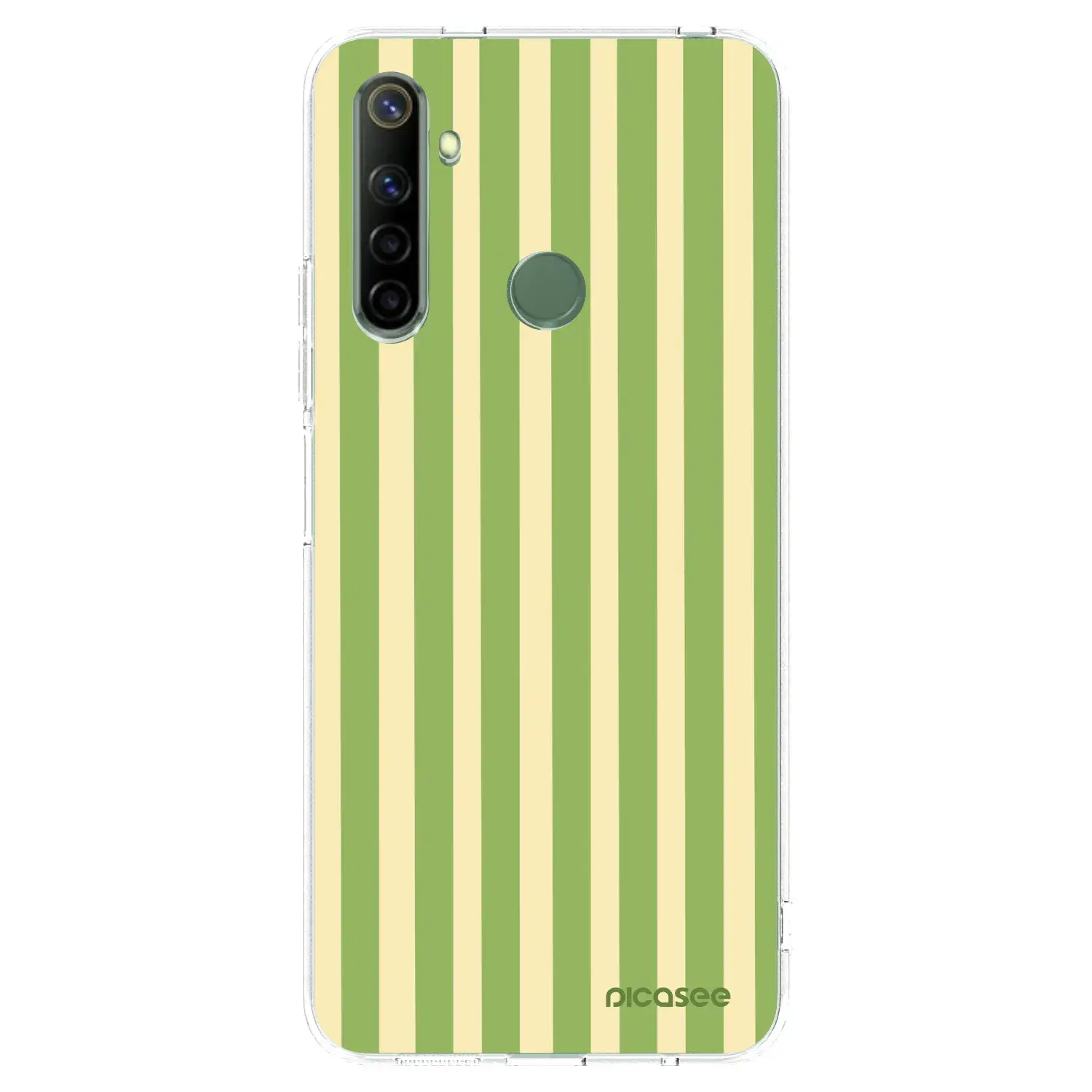 Silikonový průhledný obal pro Realme 6i - Lines Matcha