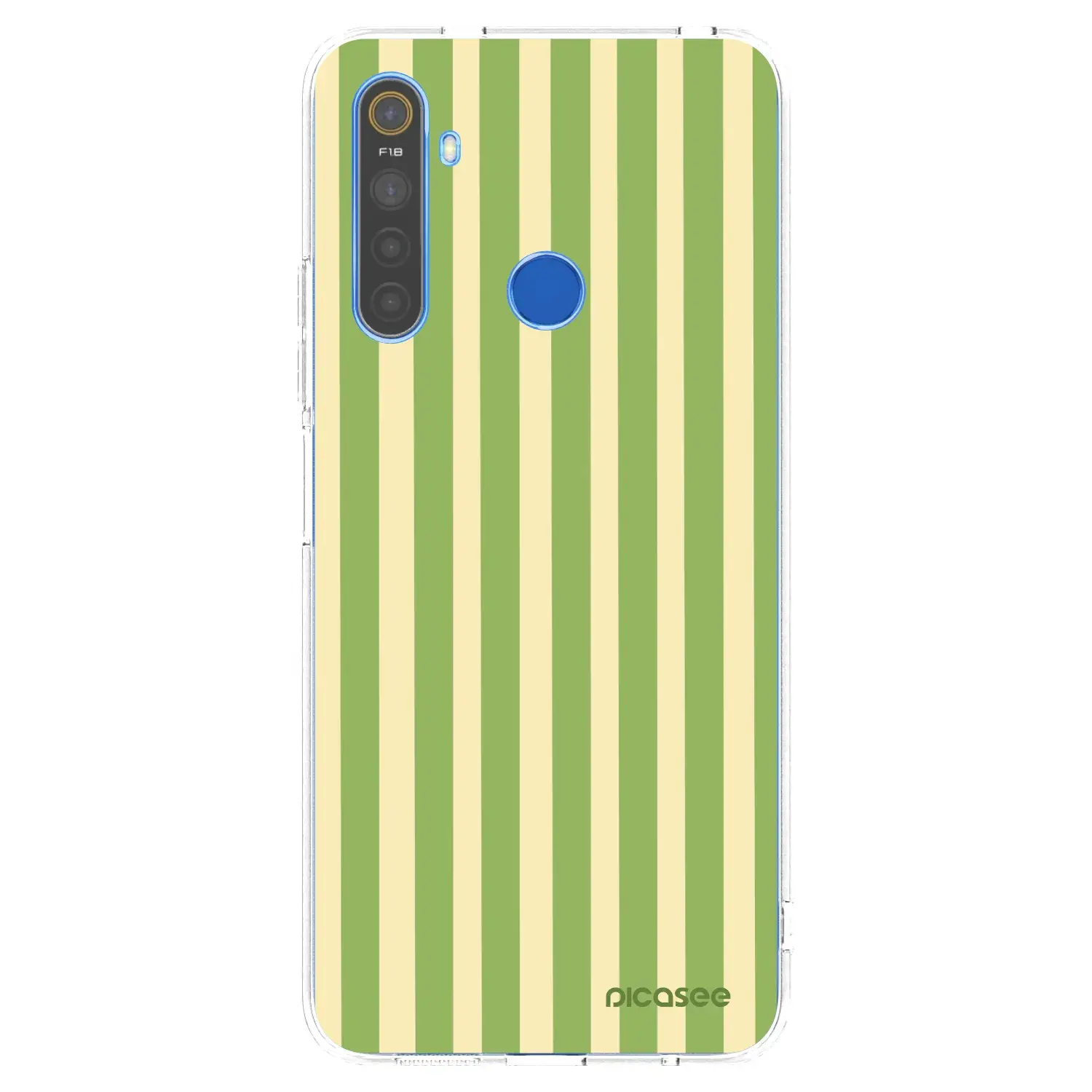 Silikonový průhledný obal pro Realme 5 - Lines Matcha