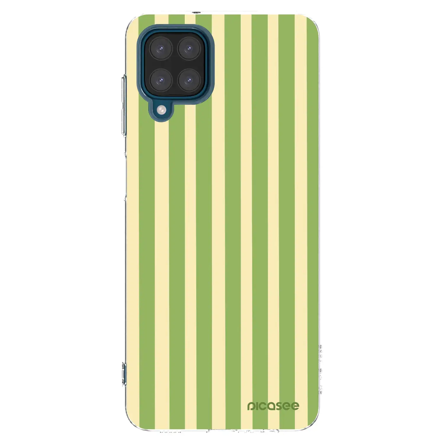Silikonový průhledný obal pro Samsung Galaxy A12 A125F - Lines Matcha