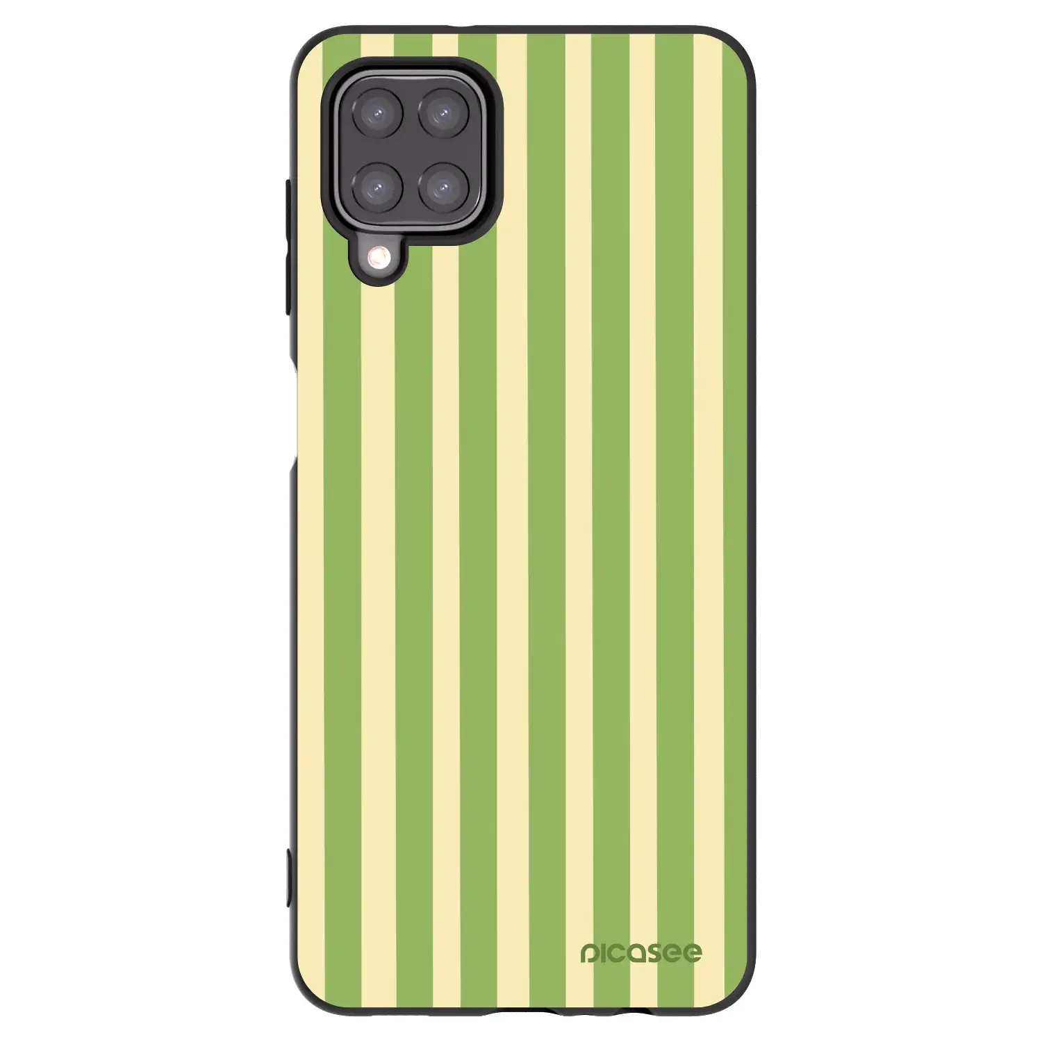 Silikonový černý obal pro Samsung Galaxy A12 A125F - Lines Matcha