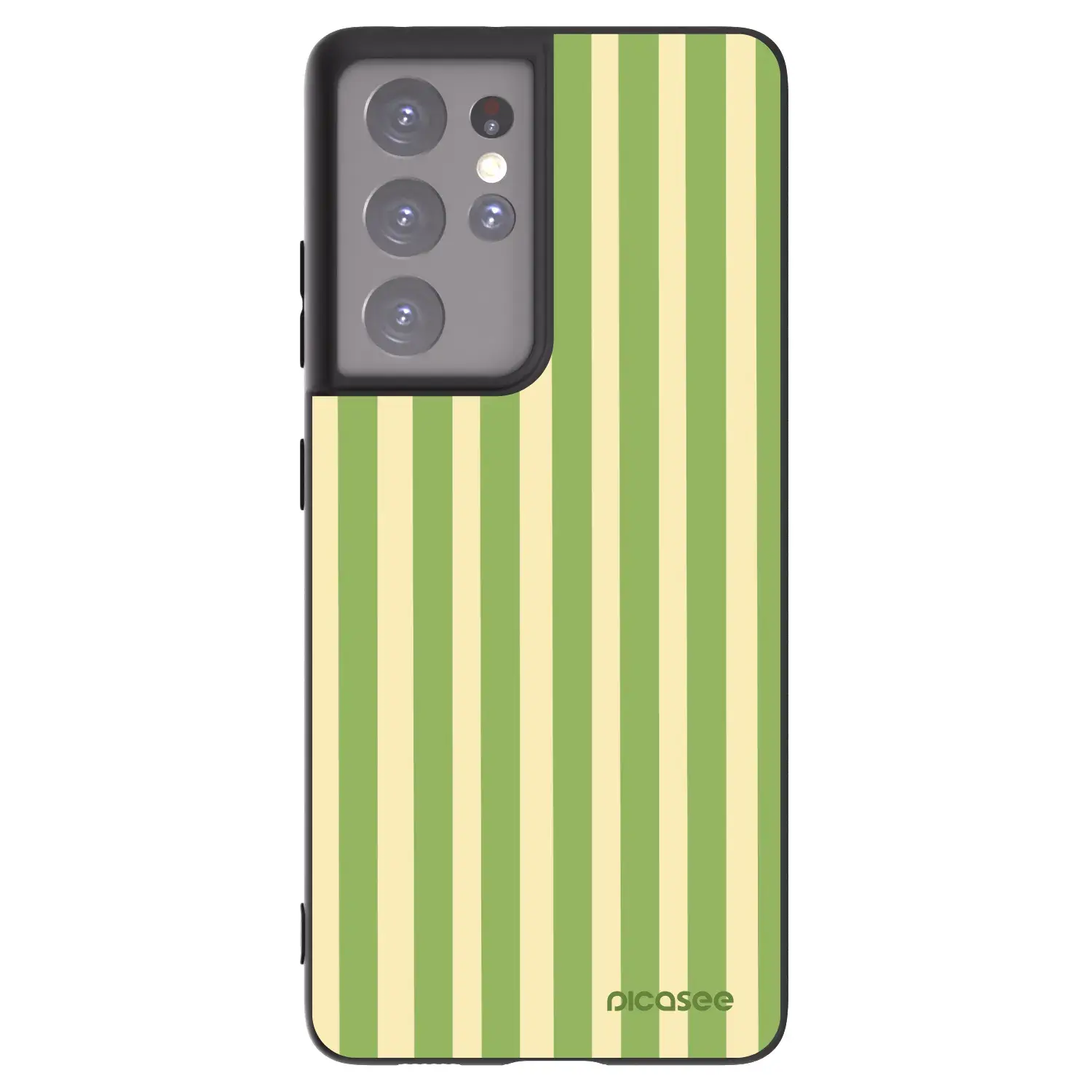 Silikonový černý obal pro Samsung Galaxy S21 Ultra 5G G998B - Lines Matcha