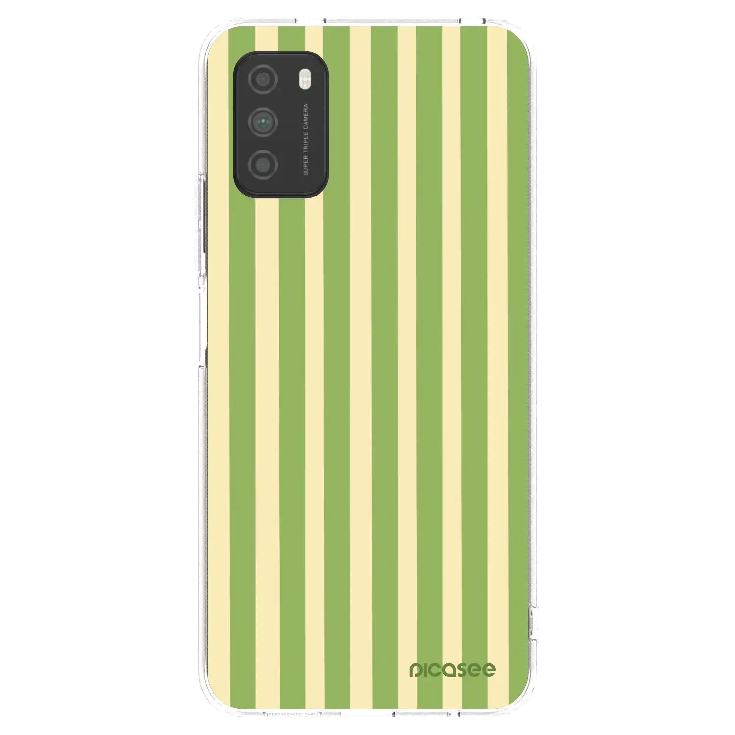 Silikonový průhledný obal pro Xiaomi Poco M3 - Lines Matcha