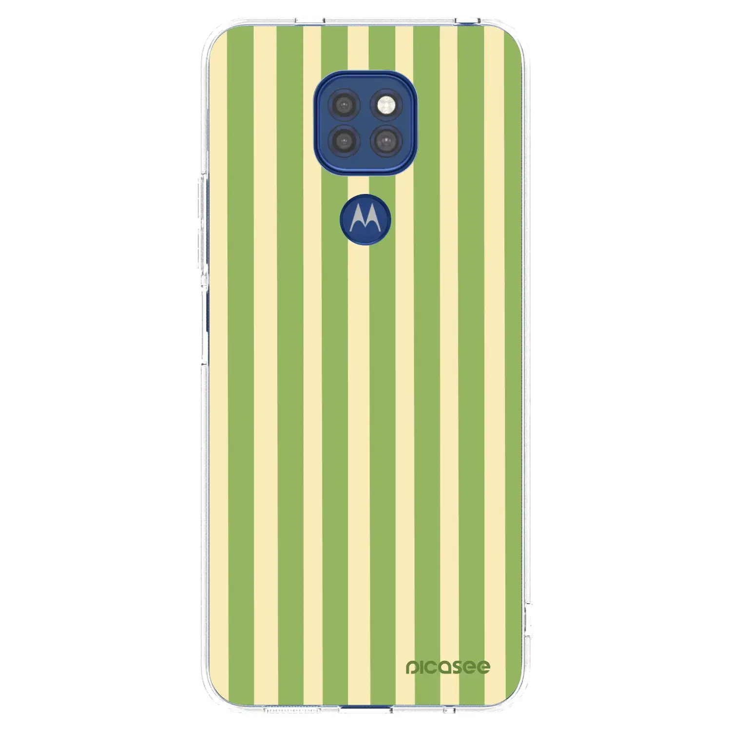 Silikonový průhledný obal pro Motorola Moto G9 Play - Lines Matcha