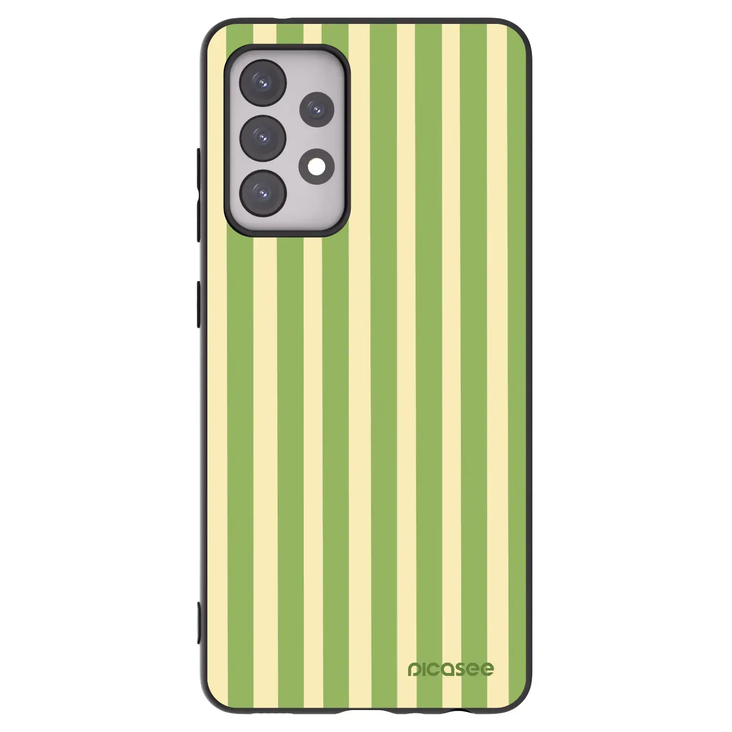 Silikonový černý obal pro Samsung Galaxy A52 5G A525F - Lines Matcha