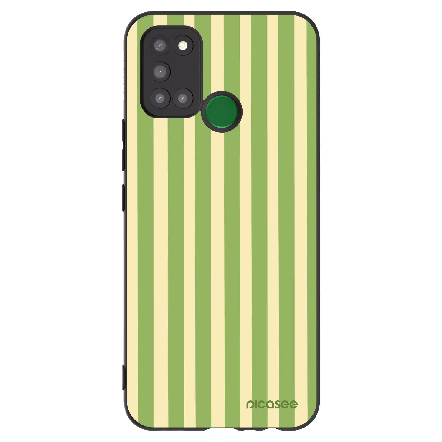 Silikonový černý obal pro Realme 7i - Lines Matcha