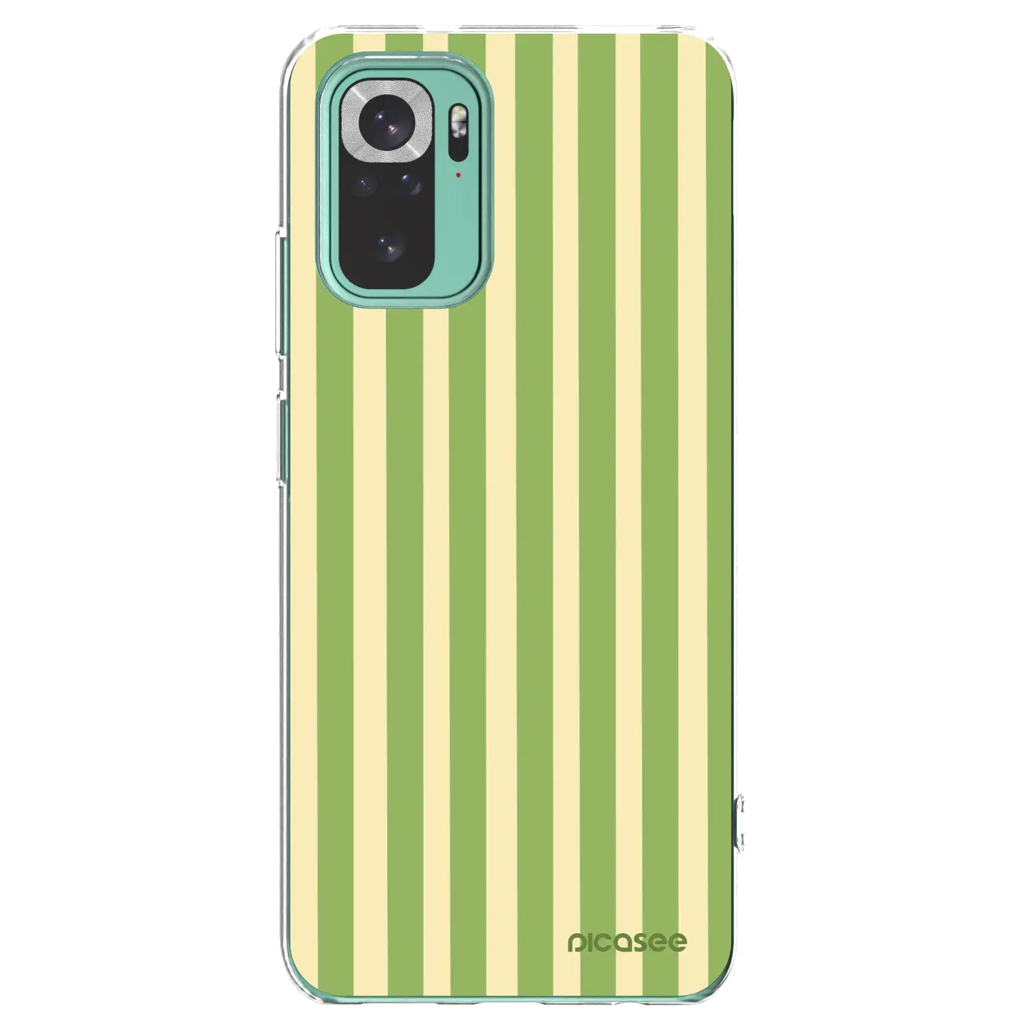 Silikonový průhledný obal pro Xiaomi Redmi Note 10 Pro - Lines Matcha