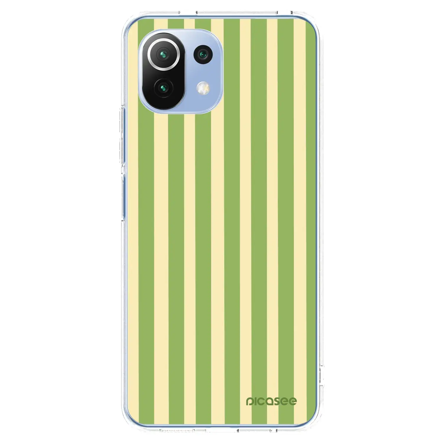 Silikonový průhledný obal pro Xiaomi Mi 11 Lite - Lines Matcha