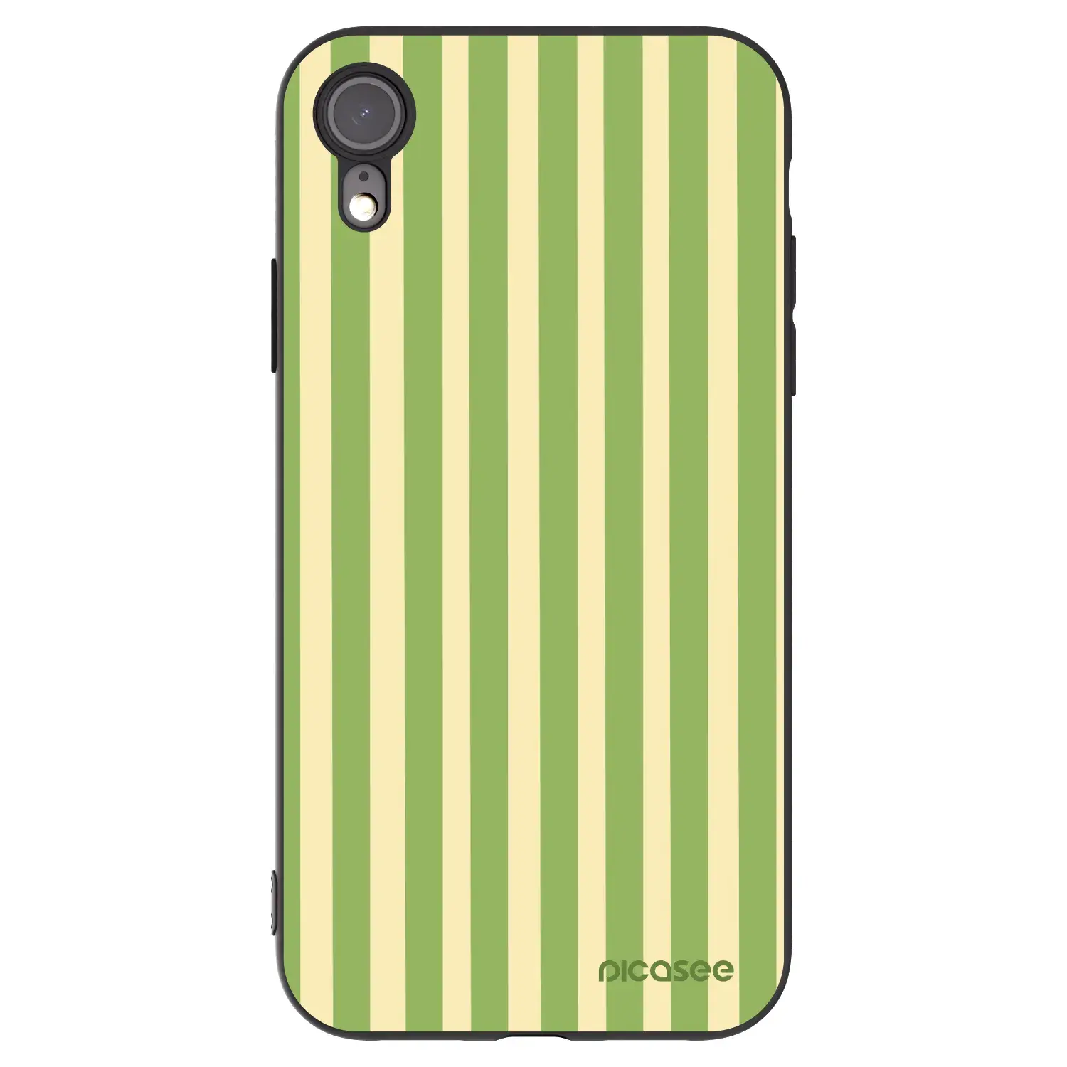 Silikonový černý obal pro Apple iPhone XR - Lines Matcha
