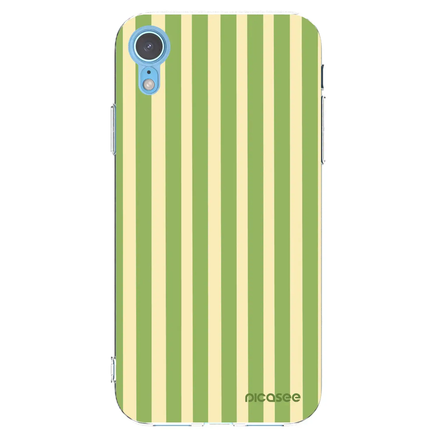 Silikonový průhledný obal pro Apple iPhone XR - Lines Matcha