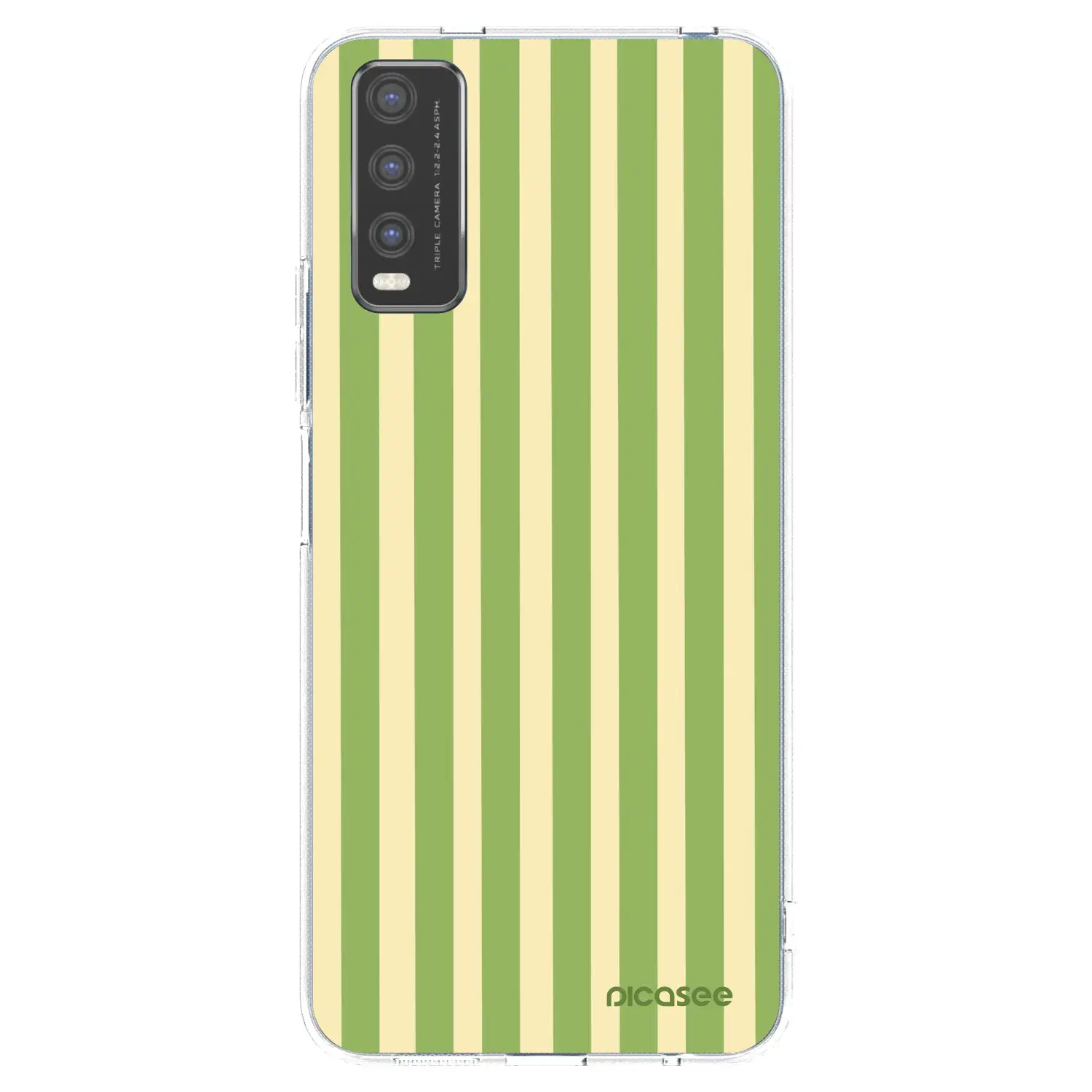 Silikonový průhledný obal pro Vivo Y20s - Lines Matcha