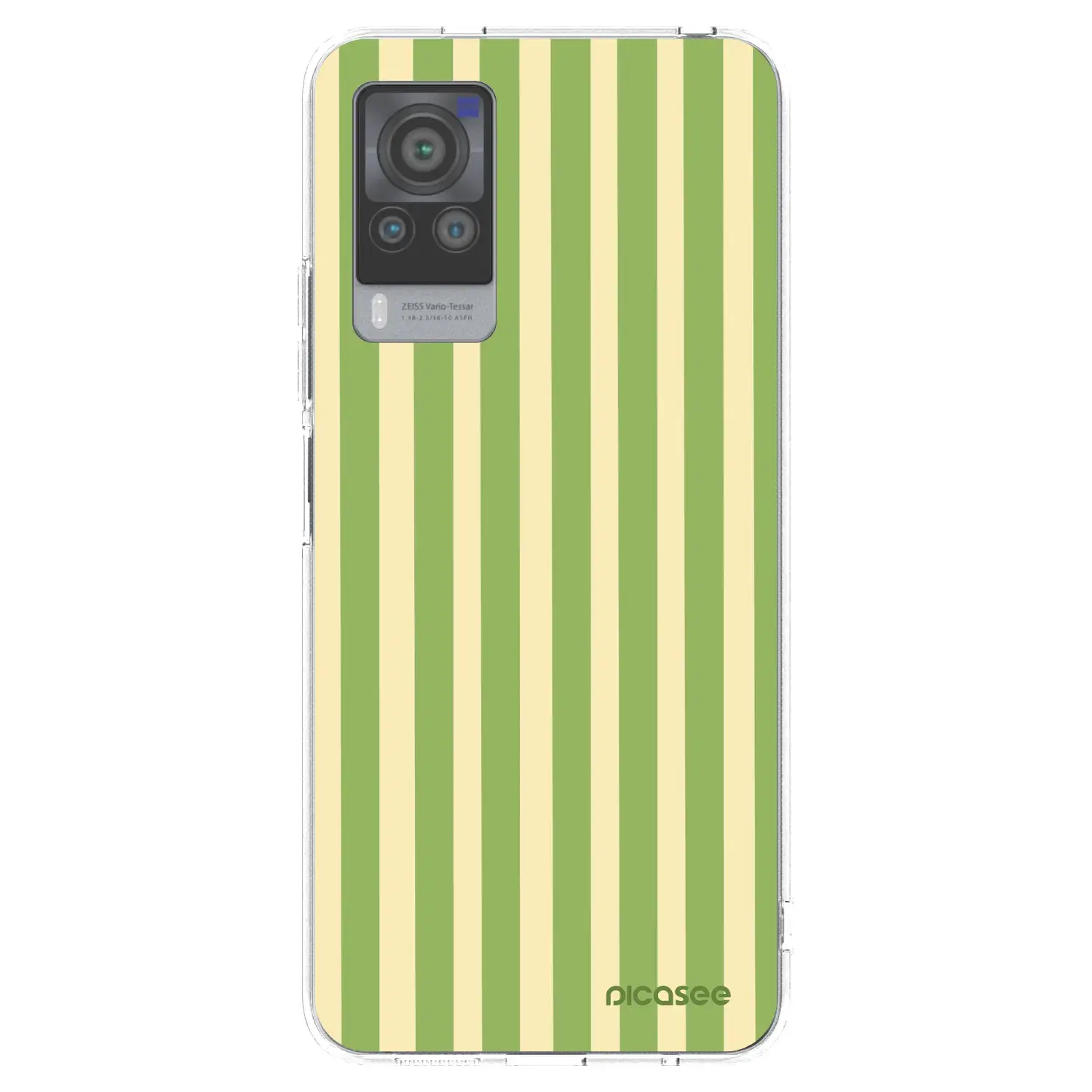 Silikonový průhledný obal pro Vivo X60 Pro 5G - Lines Matcha