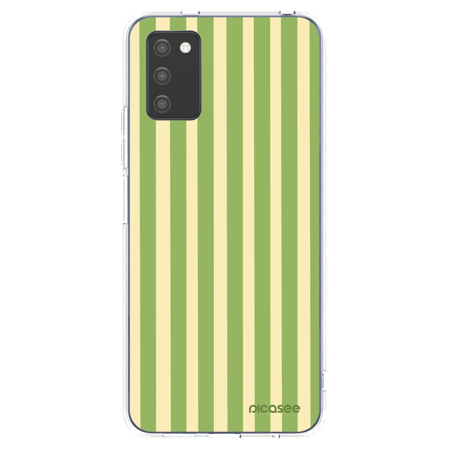 Silikonový průhledný obal pro Samsung Galaxy A03s A037G - Lines Matcha