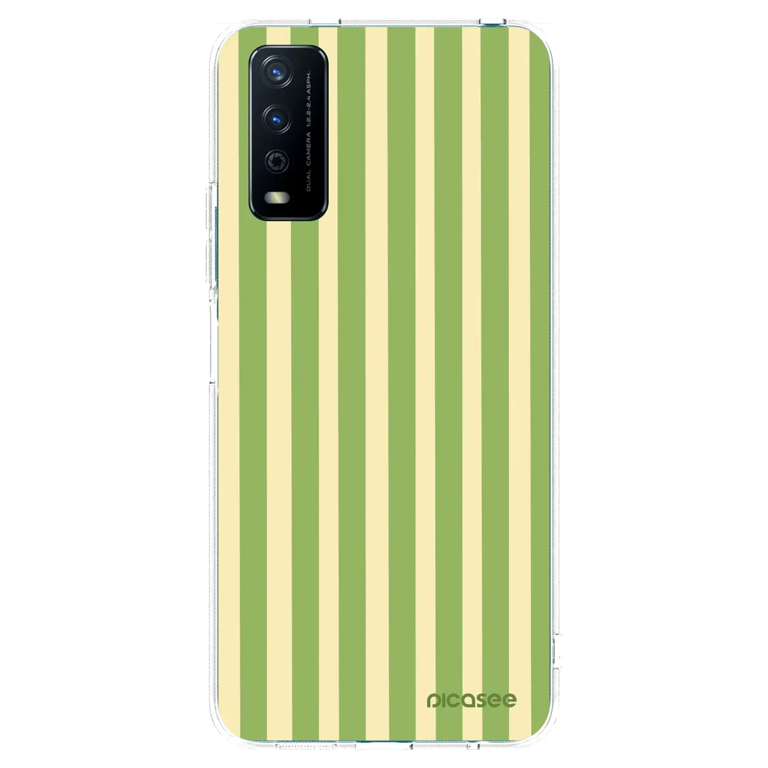 Silikonový průhledný obal pro Vivo Y11s - Lines Matcha