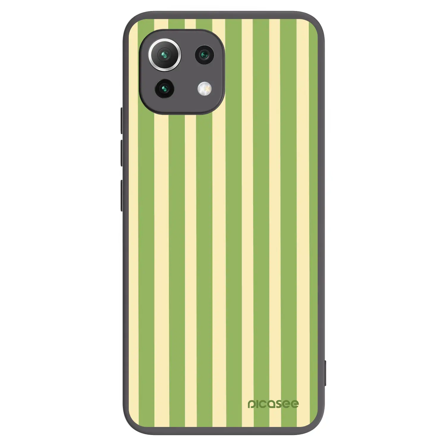 Silikonový černý obal pro Xiaomi 11 Lite 5G NE - Lines Matcha