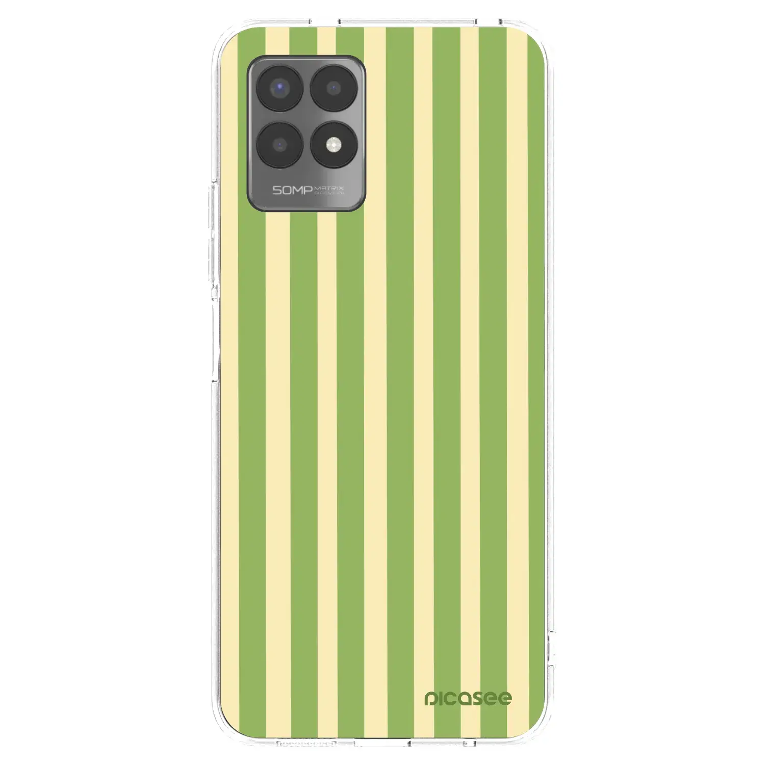 Silikonový průhledný obal pro Realme 8i - Lines Matcha