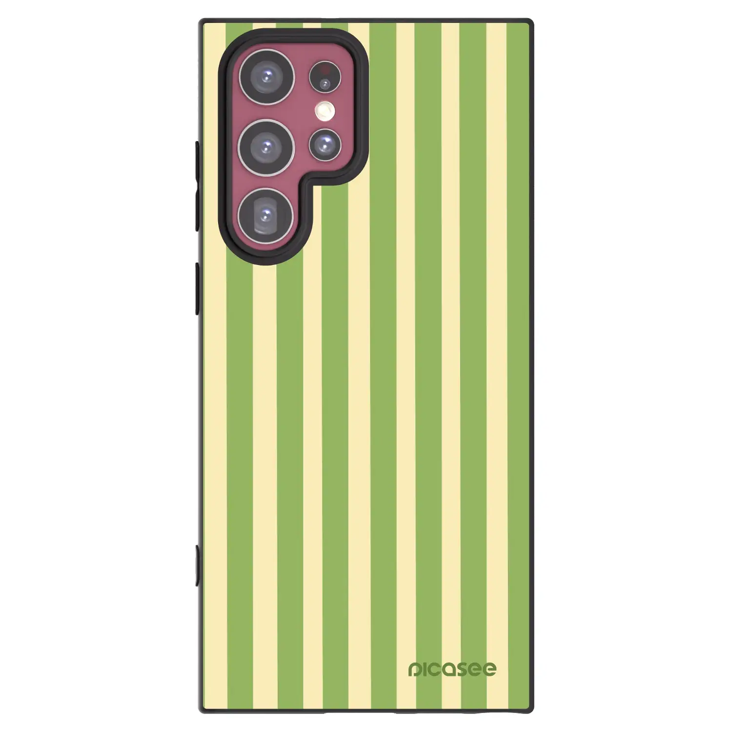 Silikonový černý obal pro Samsung Galaxy S22 Ultra 5G - Lines Matcha