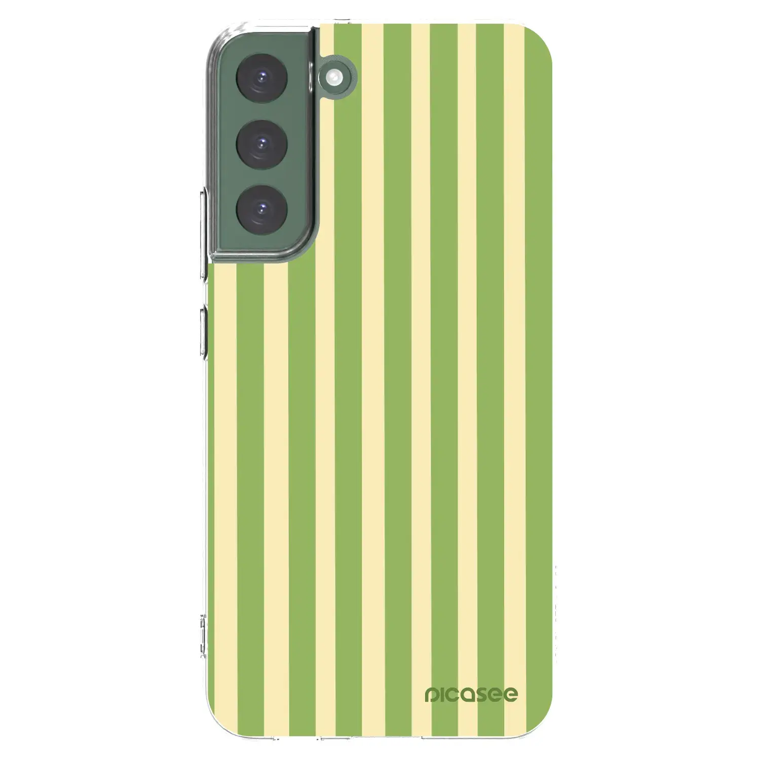 Silikonový průhledný obal pro Samsung Galaxy S22+ 5G - Lines Matcha