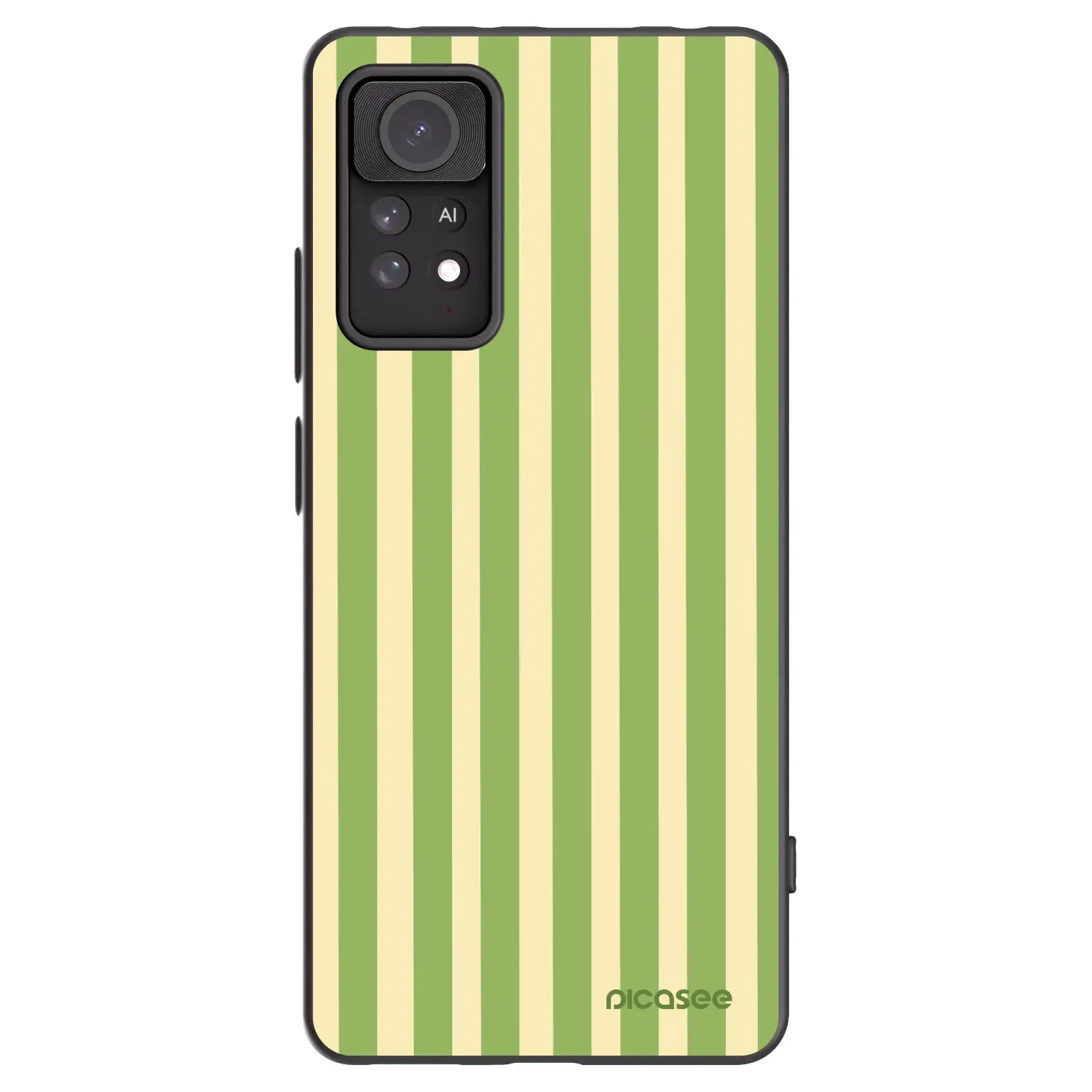 Silikonový černý obal pro Xiaomi Redmi Note 11 Pro - Lines Matcha