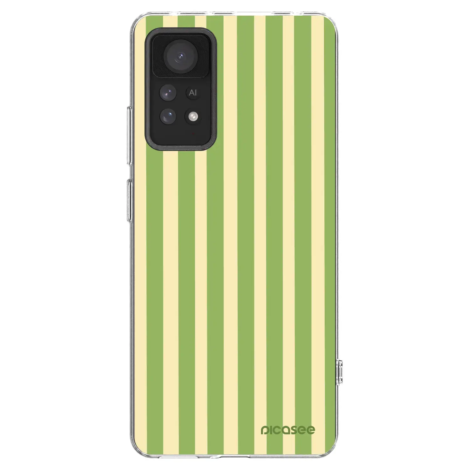 Silikonový průhledný obal pro Xiaomi Redmi Note 11 Pro 5G - Lines Matcha