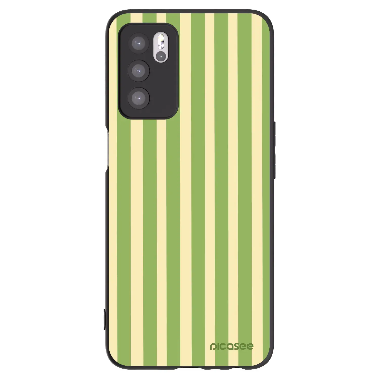Silikonový černý obal pro OPPO A16 - Lines Matcha