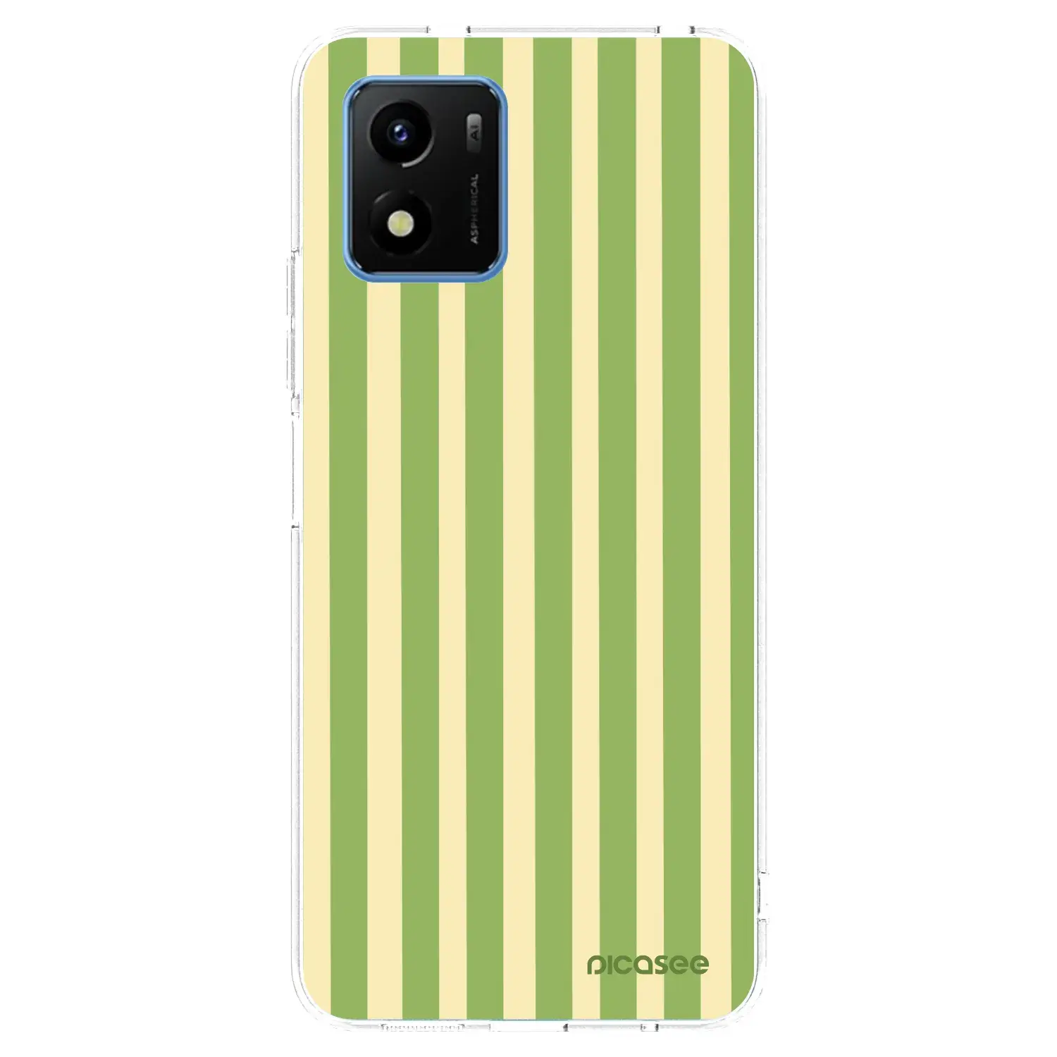 Silikonový průhledný obal pro Vivo Y01 - Lines Matcha