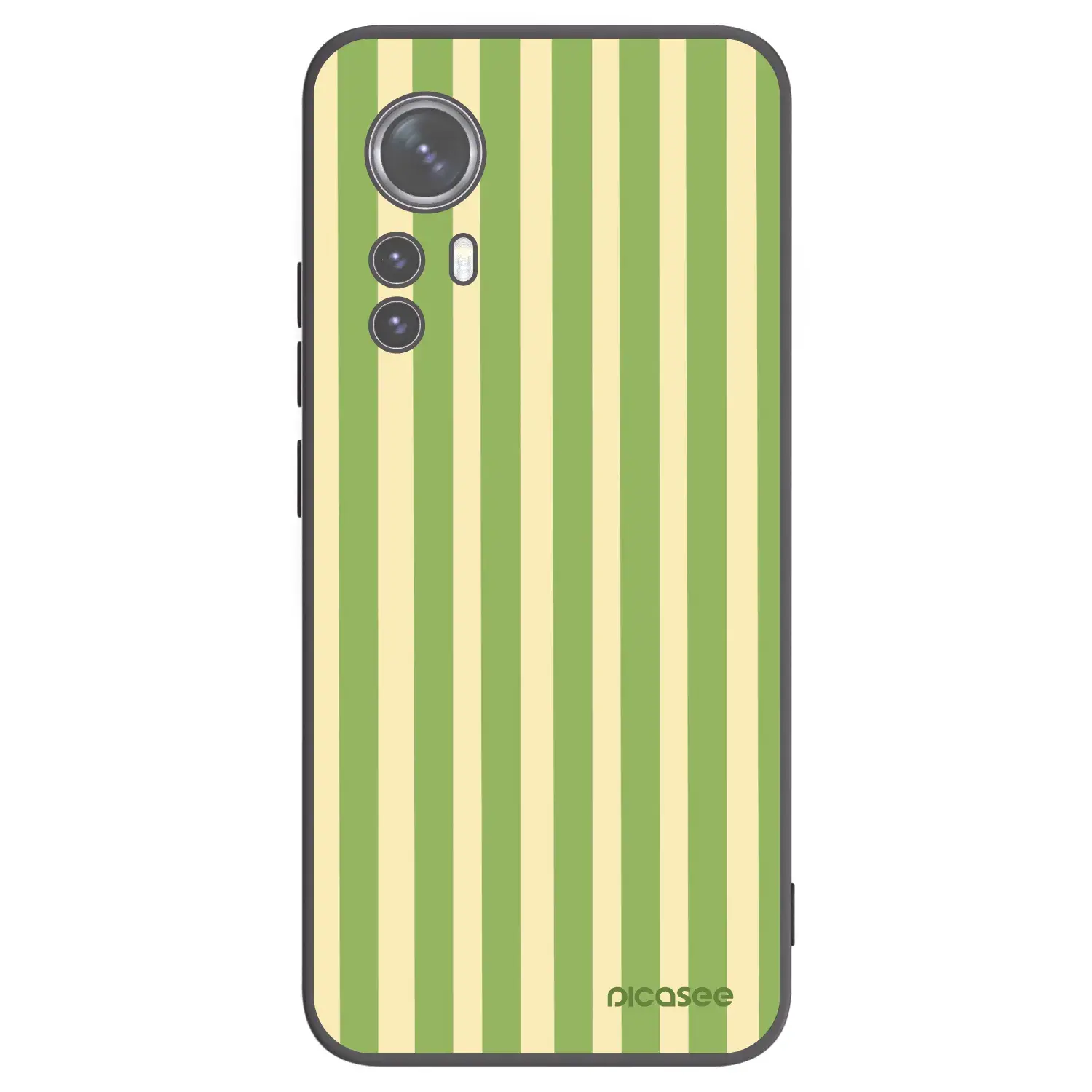 Silikonový černý obal pro Xiaomi 12X - Lines Matcha