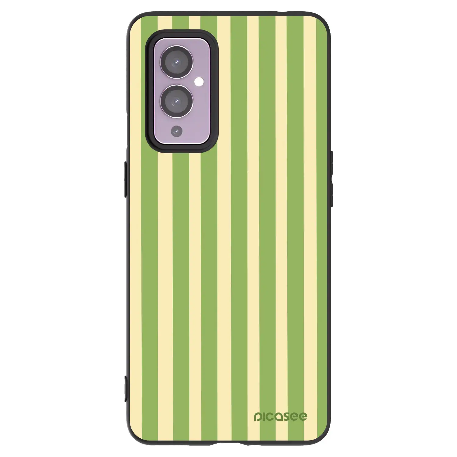 Silikonový černý obal pro OnePlus 9 - Lines Matcha