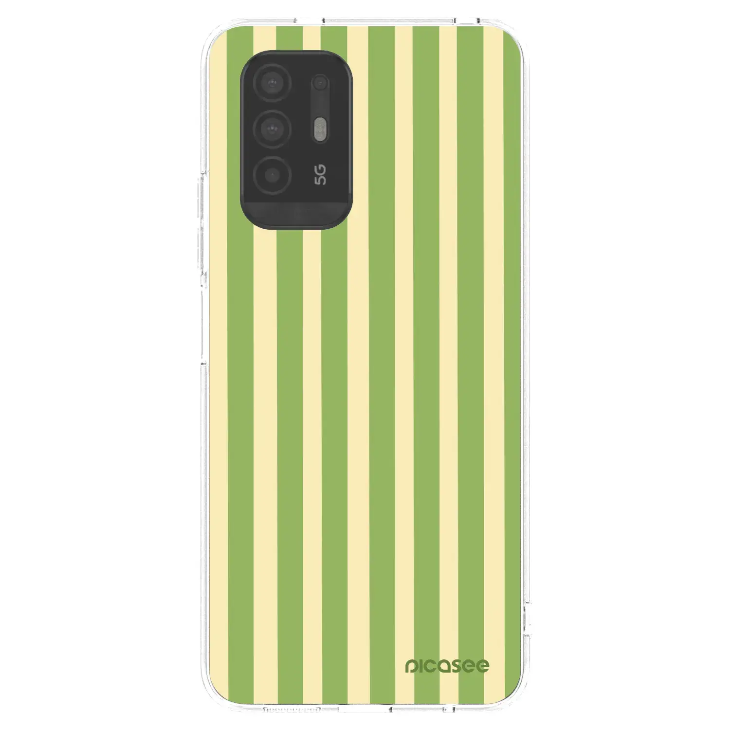 Silikonový průhledný obal pro OPPO A94 5G - Lines Matcha