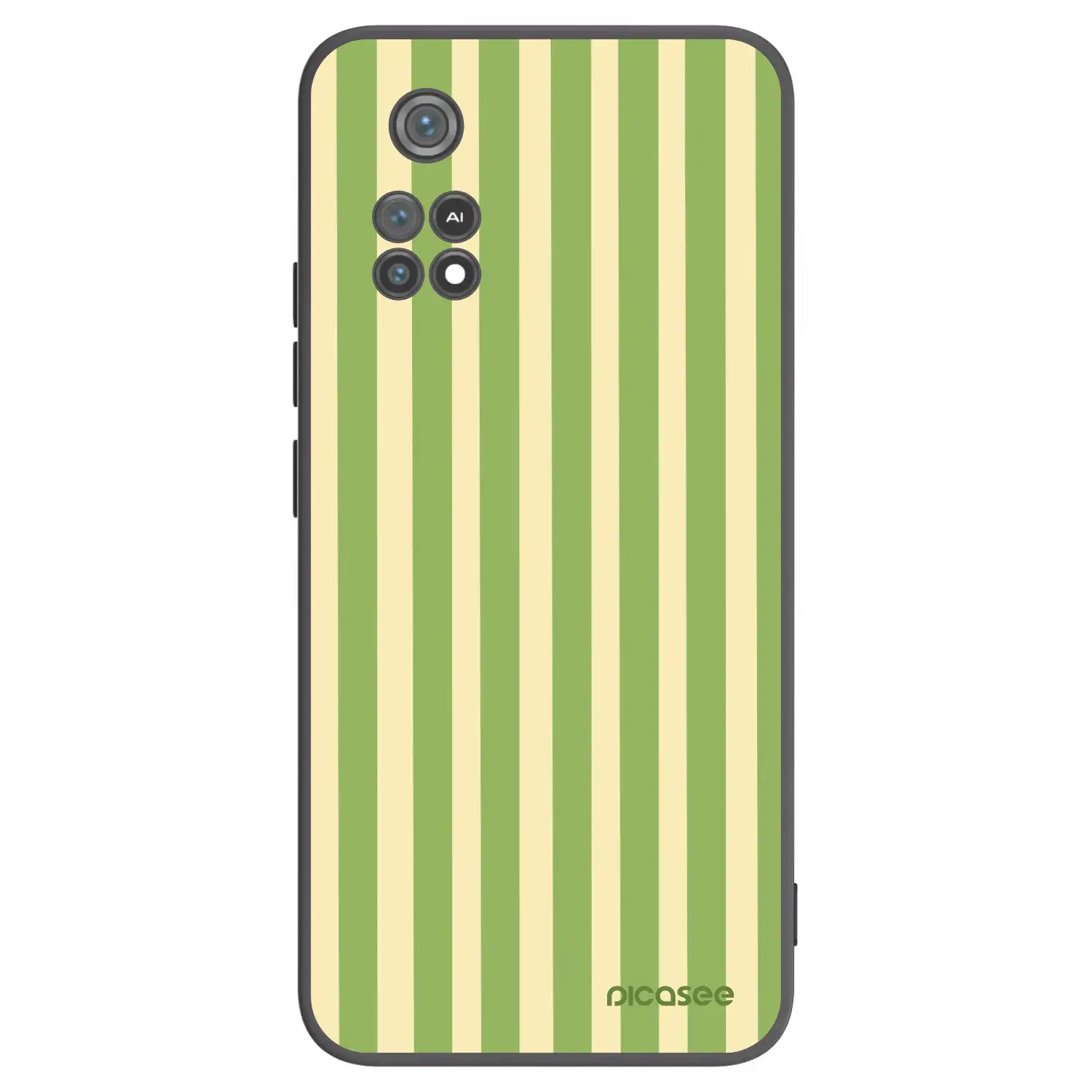 Silikonový černý obal pro Xiaomi Poco M4 Pro - Lines Matcha