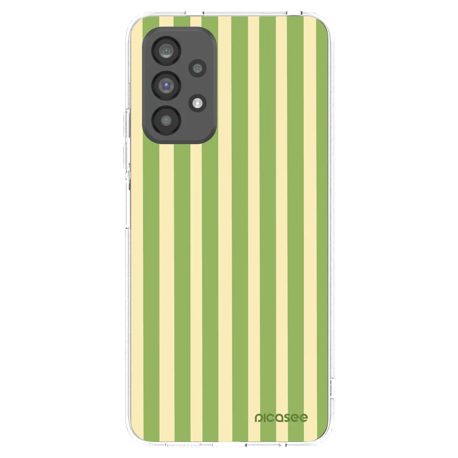 Silikonový průhledný obal pro Samsung Galaxy A73 5G - Lines Matcha