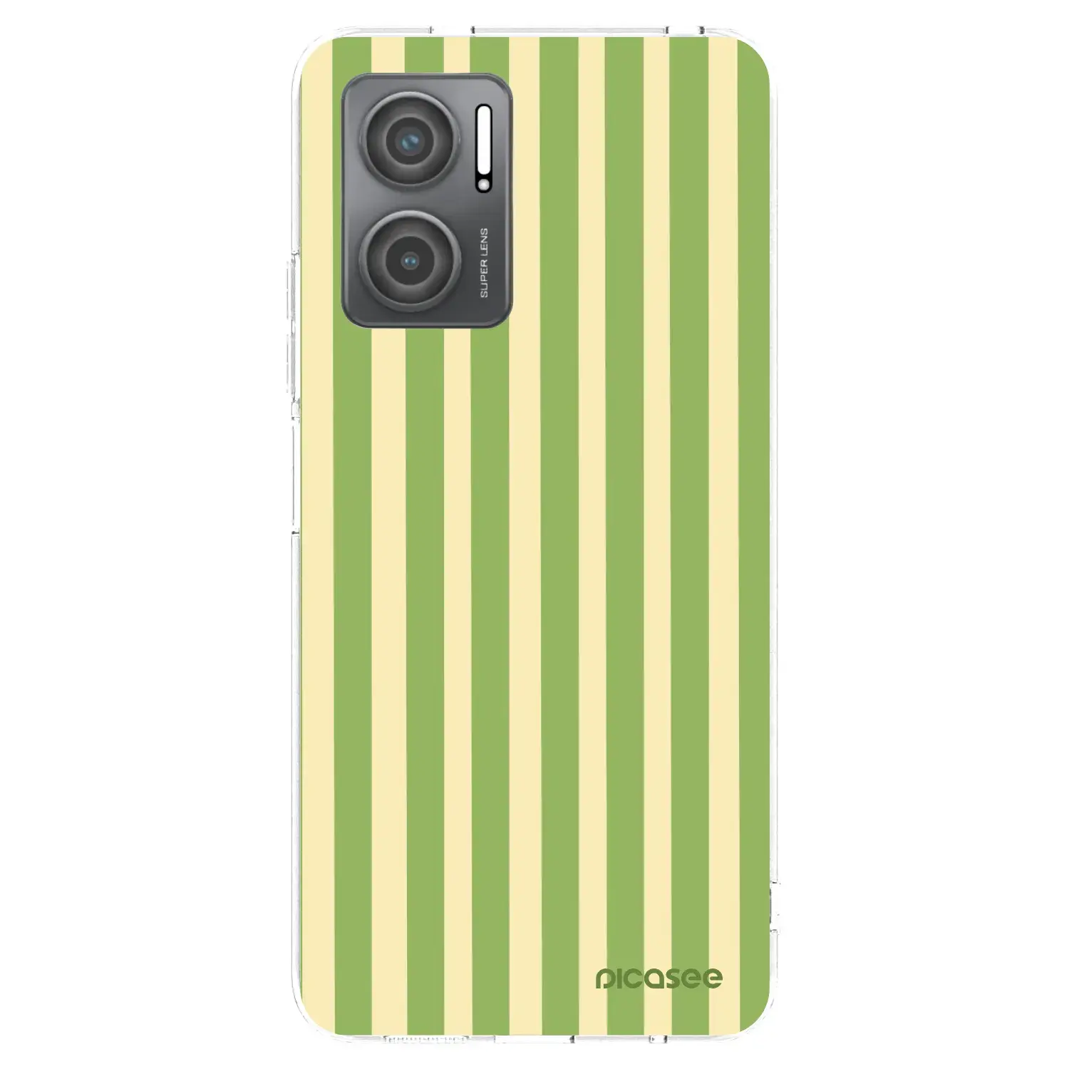 Silikonový průhledný obal pro Xiaomi Redmi 10 5G - Lines Matcha