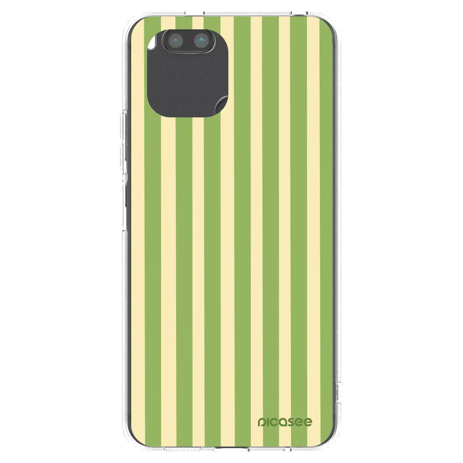 Silikonový průhledný obal pro Xiaomi Redmi A1 - Lines Matcha