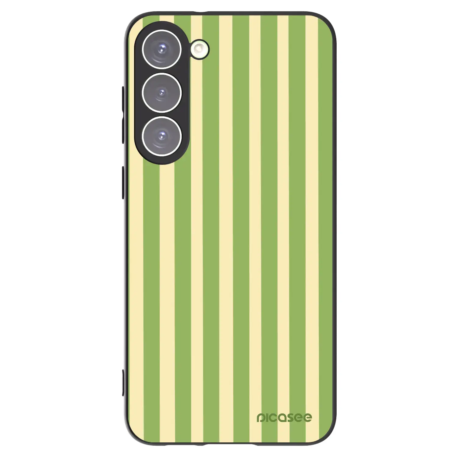 Silikonový černý obal pro Samsung Galaxy S23+ 5G - Lines Matcha
