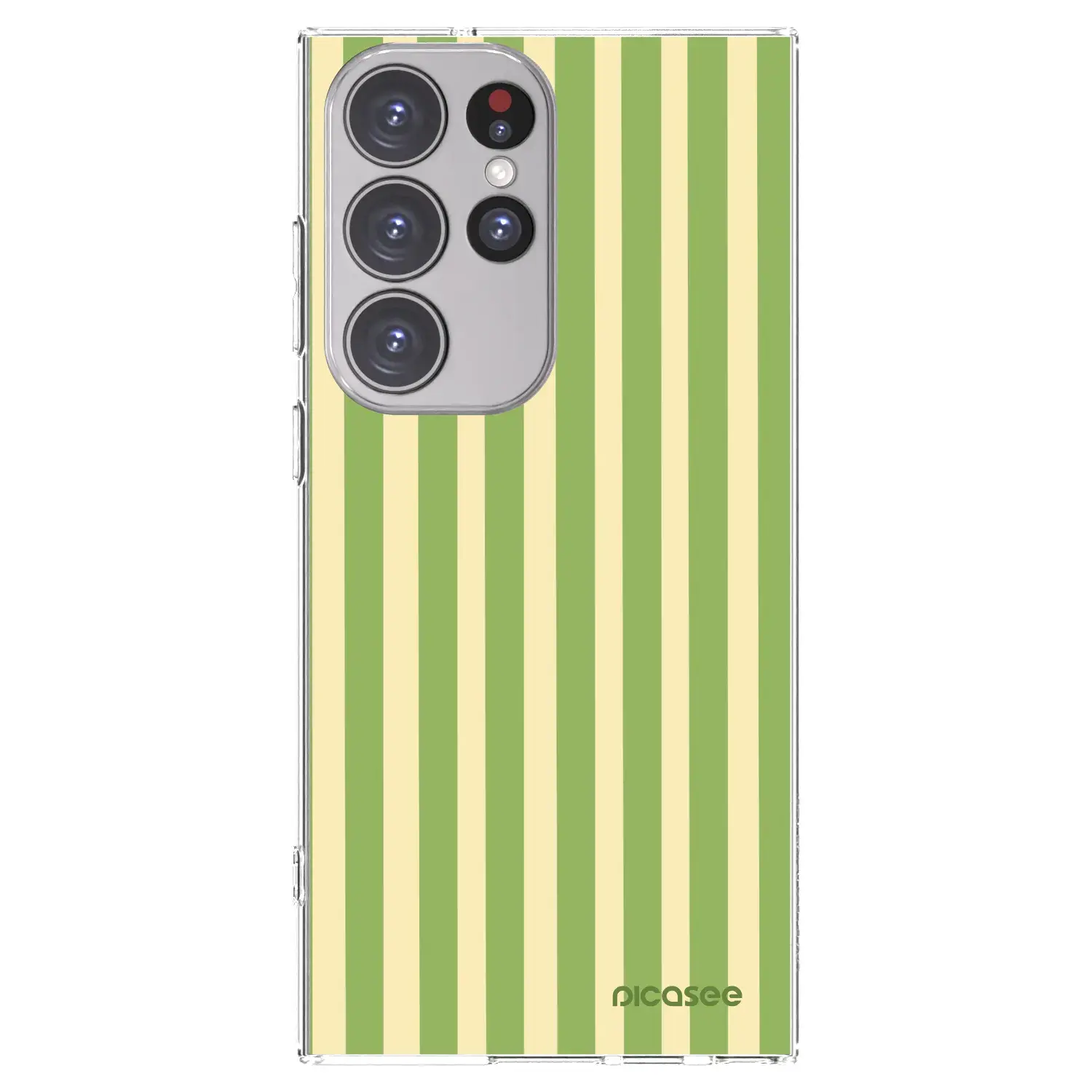 Silikonový průhledný obal pro Samsung Galaxy S23 Ultra 5G - Lines Matcha