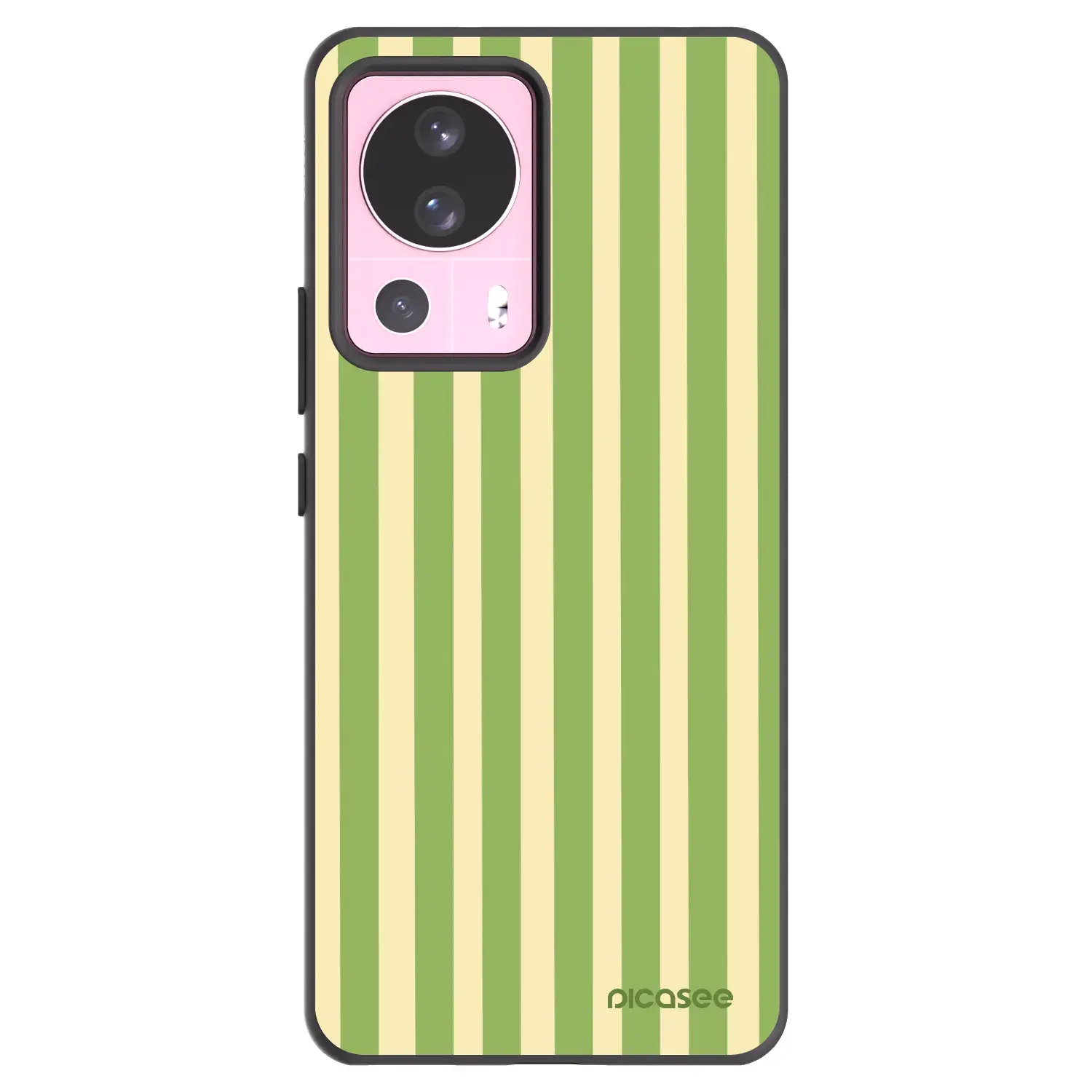 Silikonový černý obal pro Xiaomi 13 Lite - Lines Matcha