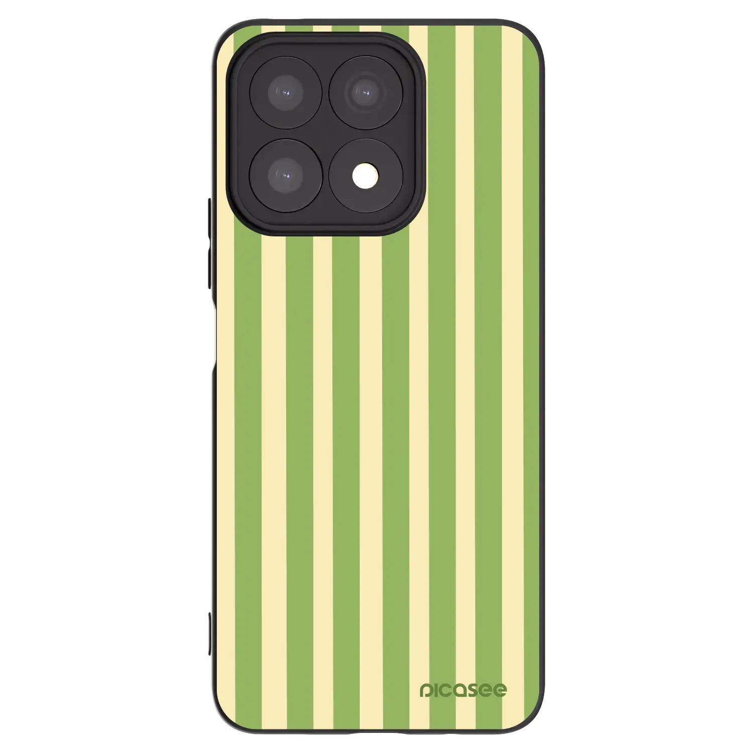Silikonový černý obal pro Honor X8a - Lines Matcha