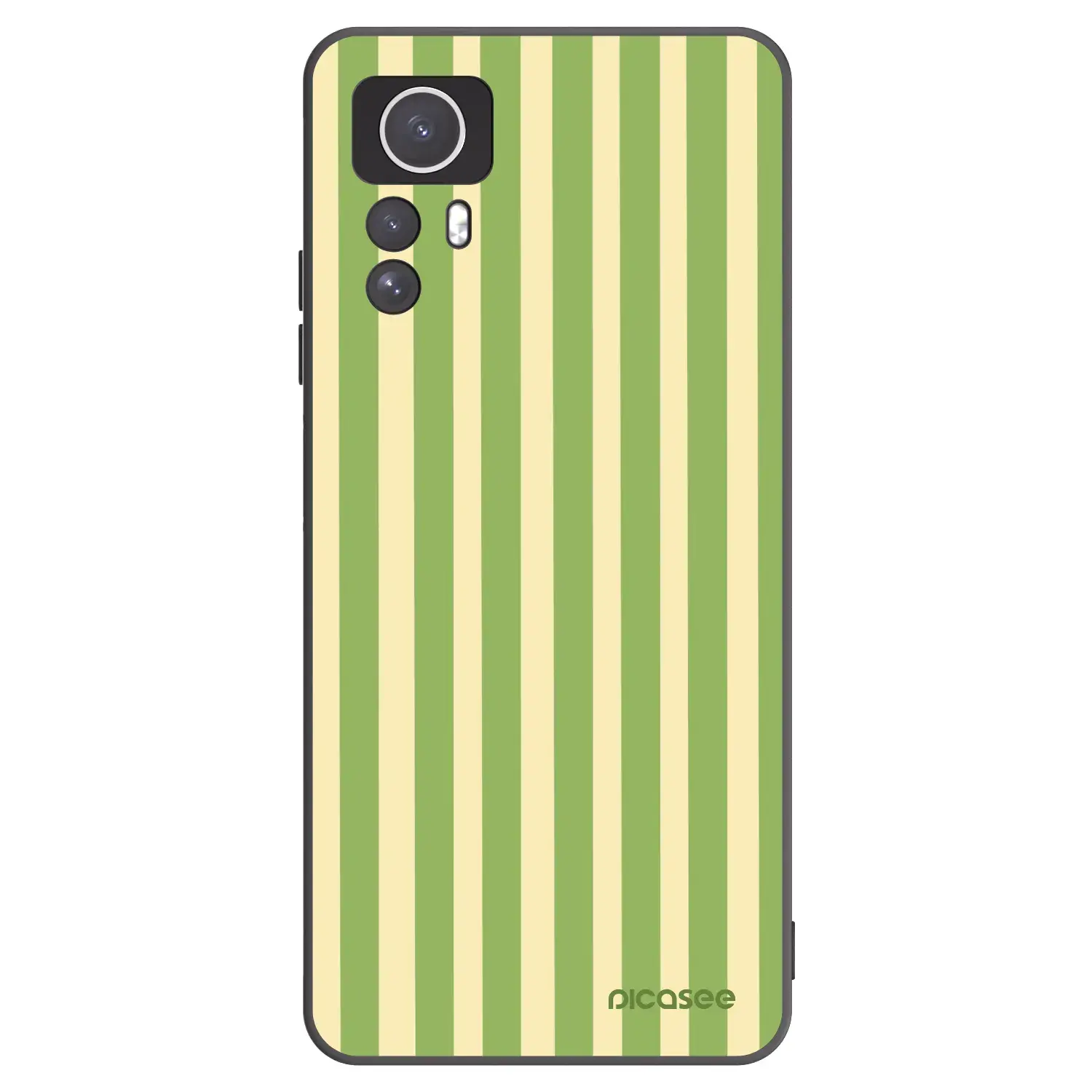 Silikonový černý obal pro Xiaomi Redmi Note 12S - Lines Matcha