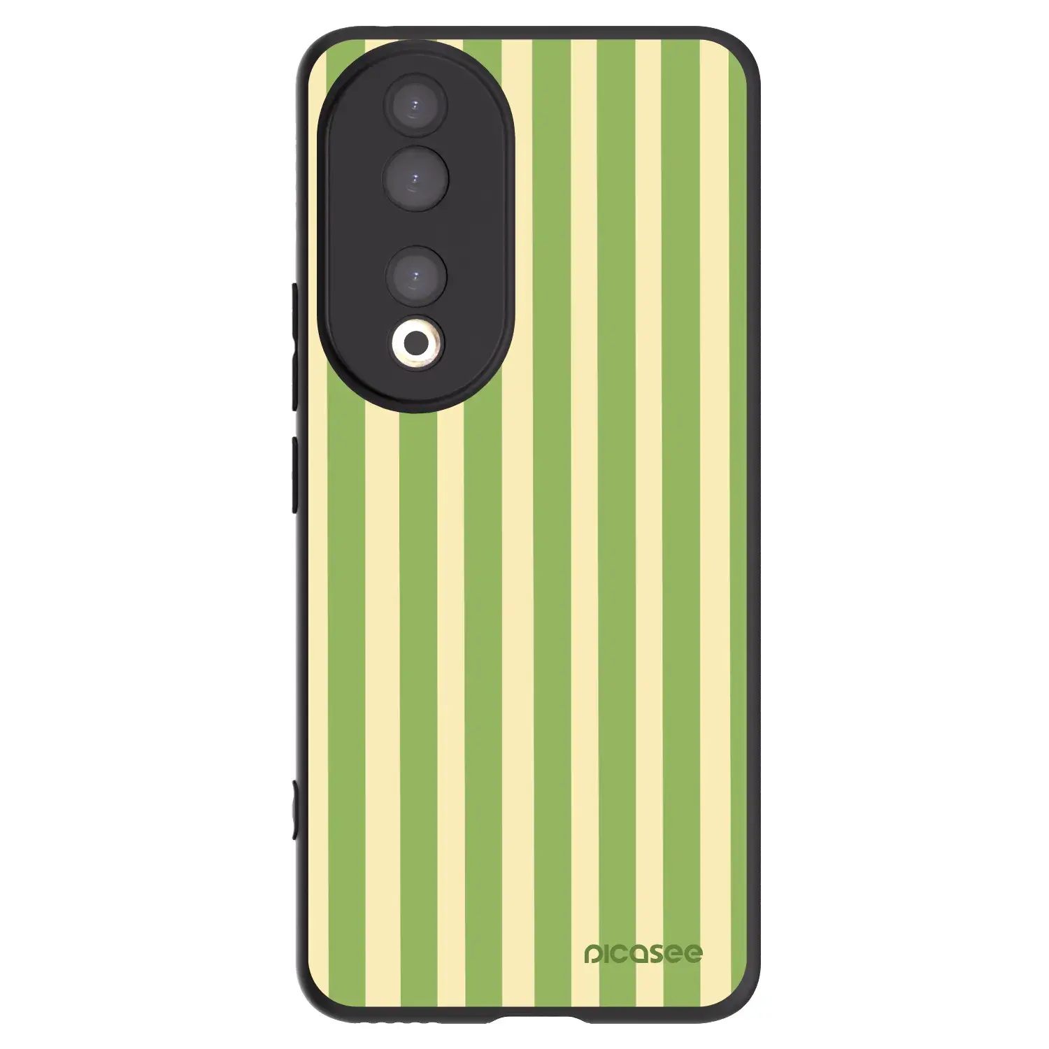 Silikonový černý obal pro Honor 90 5G - Lines Matcha