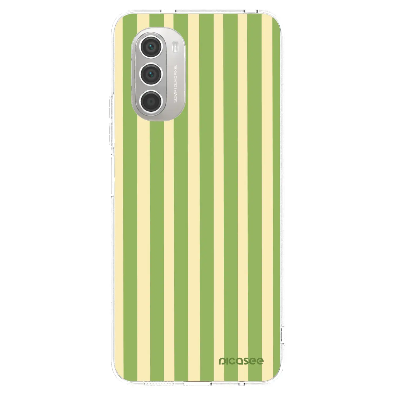 Silikonový průhledný obal pro Motorola Moto G51 - Lines Matcha
