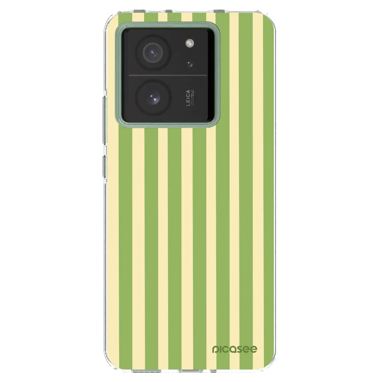 Silikonový průhledný obal pro Xiaomi 13T Pro - Lines Matcha