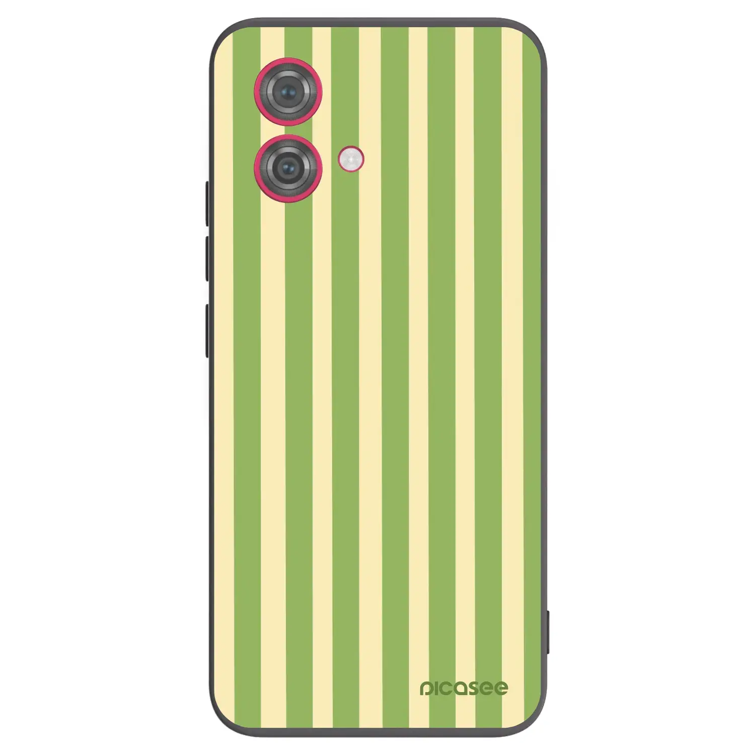 Silikonový černý obal pro Motorola Moto G84 5G - Lines Matcha