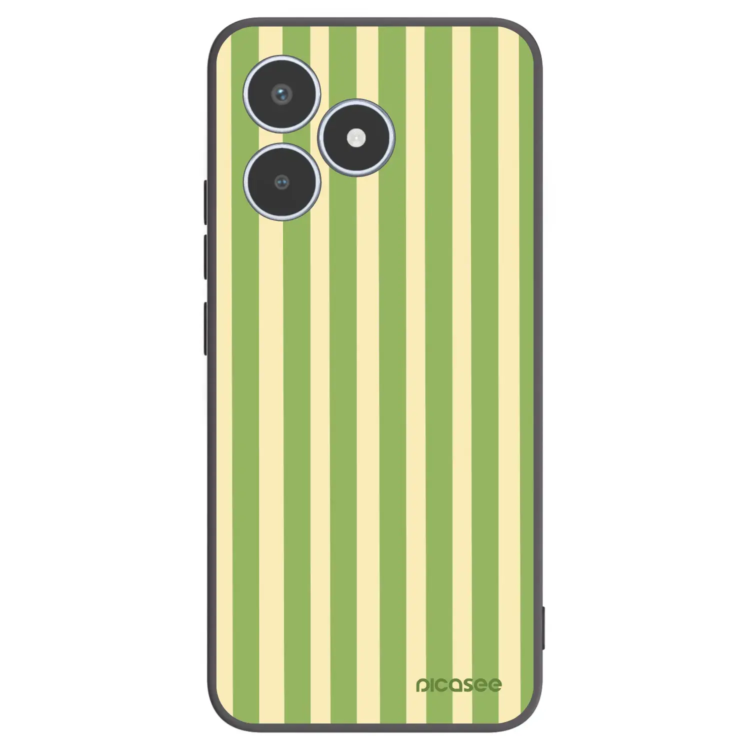 Silikonový černý obal pro Realme C53 - Lines Matcha