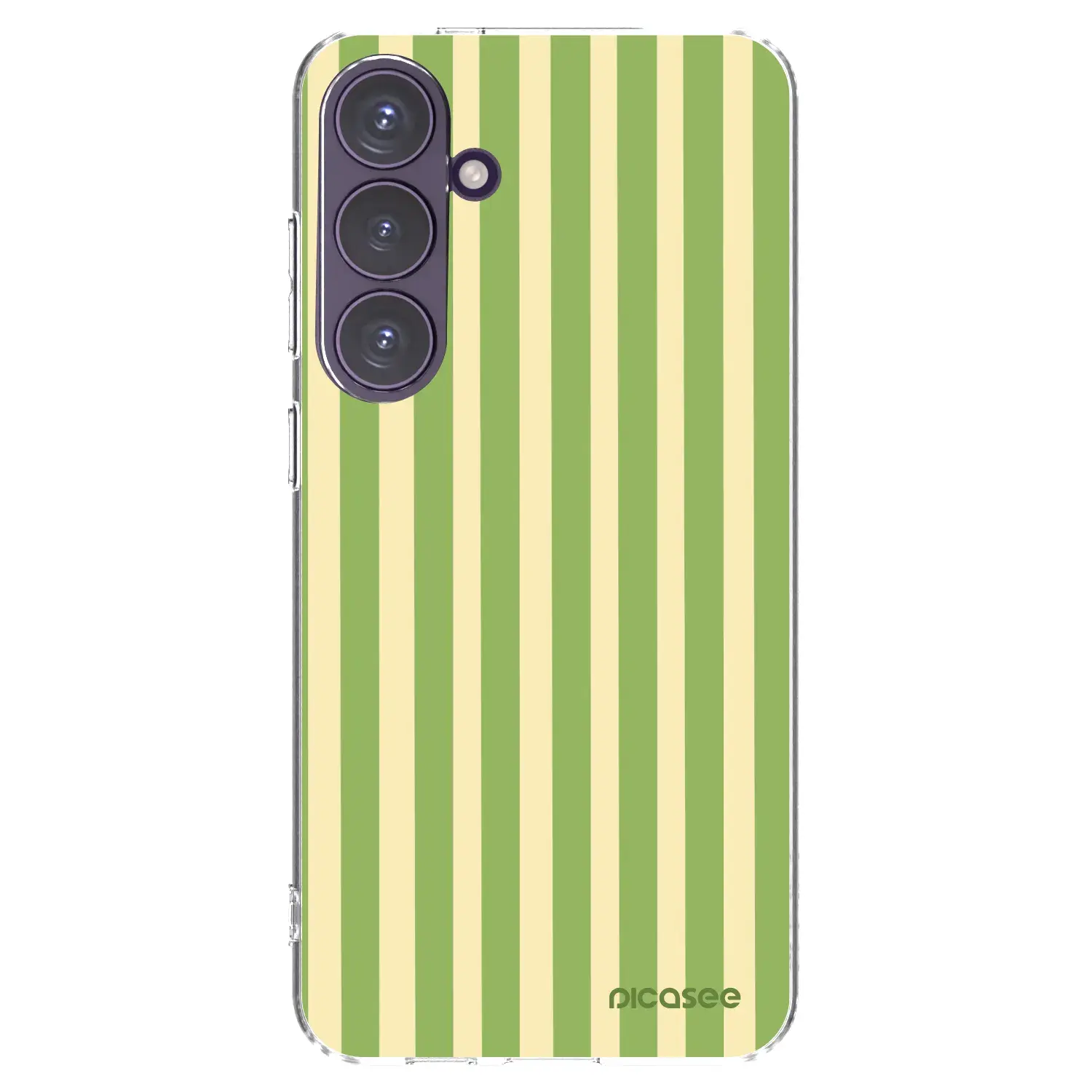Silikonový průhledný obal pro Samsung Galaxy S24+ S926B 5G - Lines Matcha