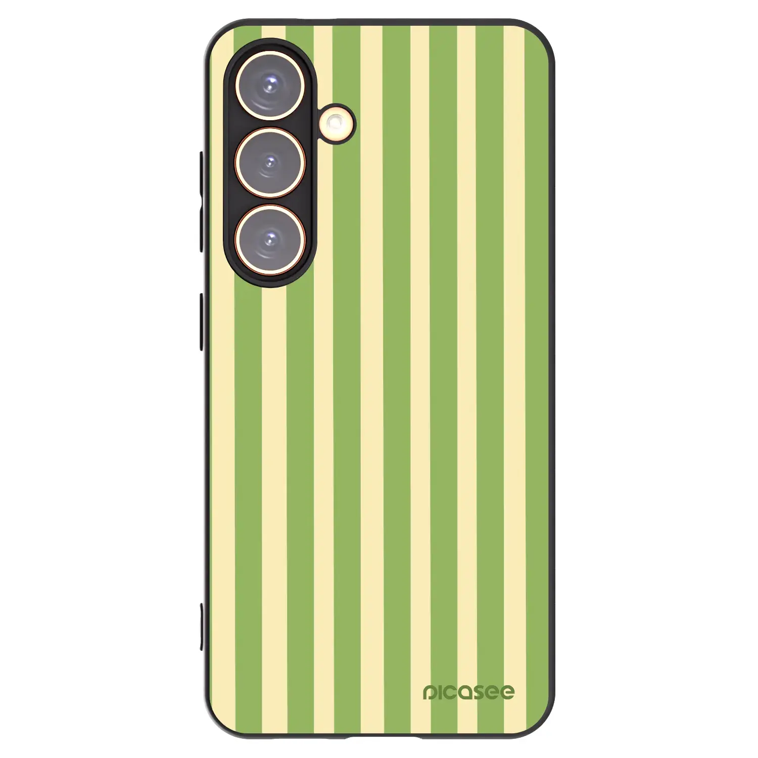 Silikonový černý obal pro Samsung Galaxy S24 S921B 5G - Lines Matcha