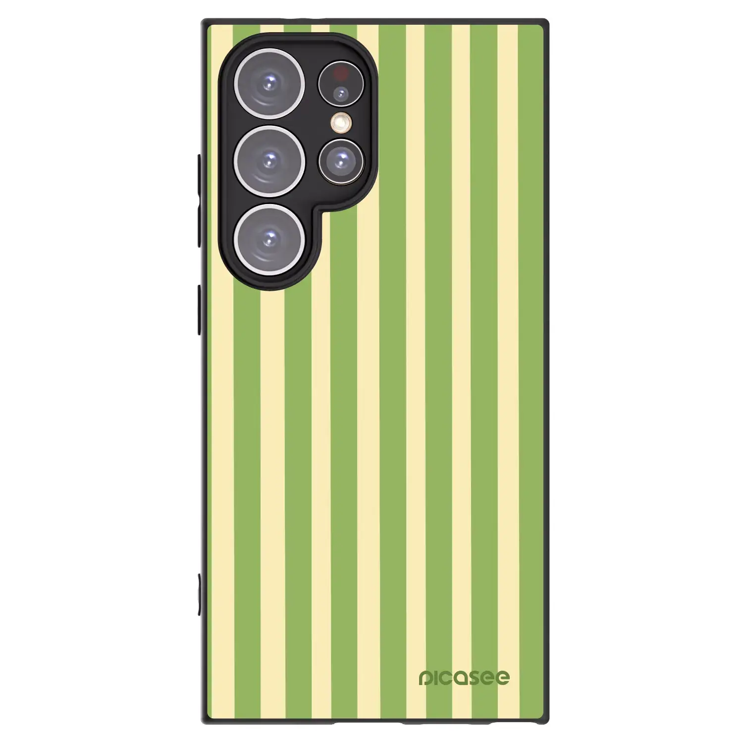 Silikonový černý obal pro Samsung Galaxy S24 Ultra S928B 5G - Lines Matcha
