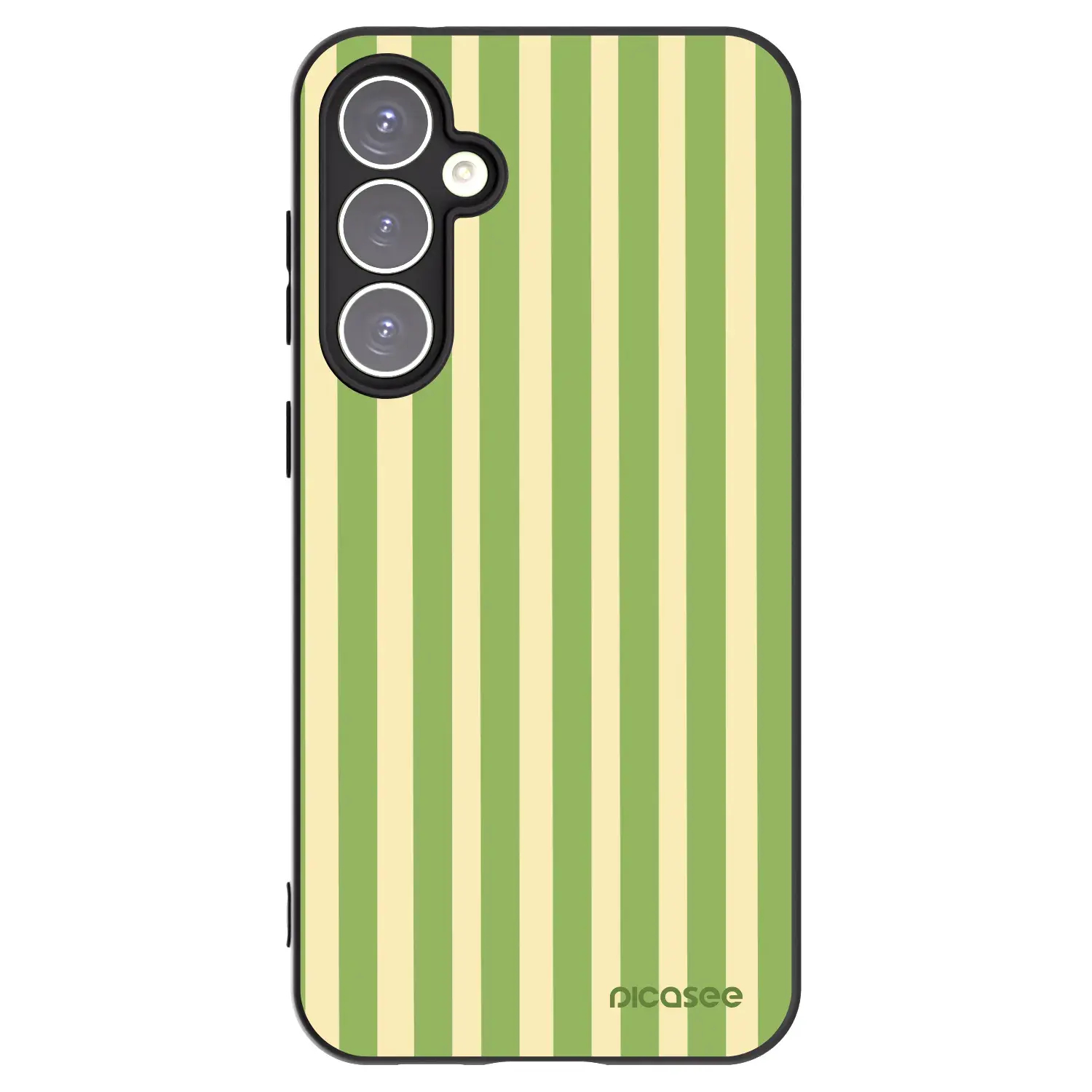 Silikonový černý obal pro Samsung Galaxy S23 FE S711B - Lines Matcha