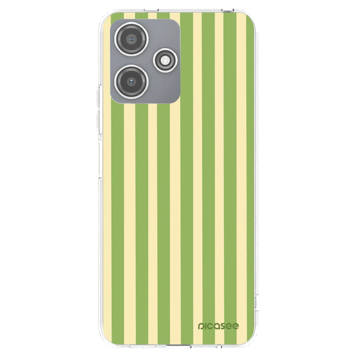 Silikonový průhledný obal pro Xiaomi Redmi 12 5G - Lines Matcha