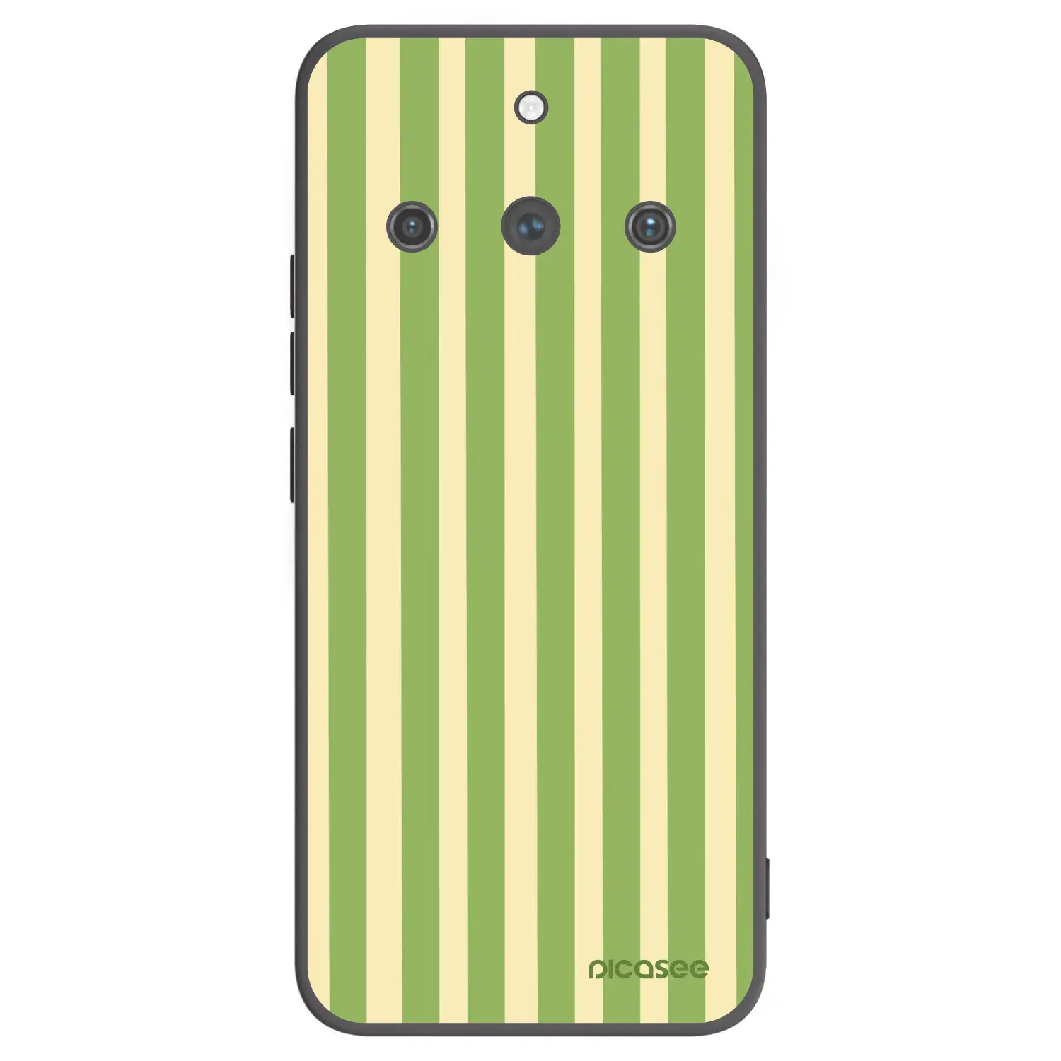 Silikonový černý obal pro Realme 11 Pro+ - Lines Matcha